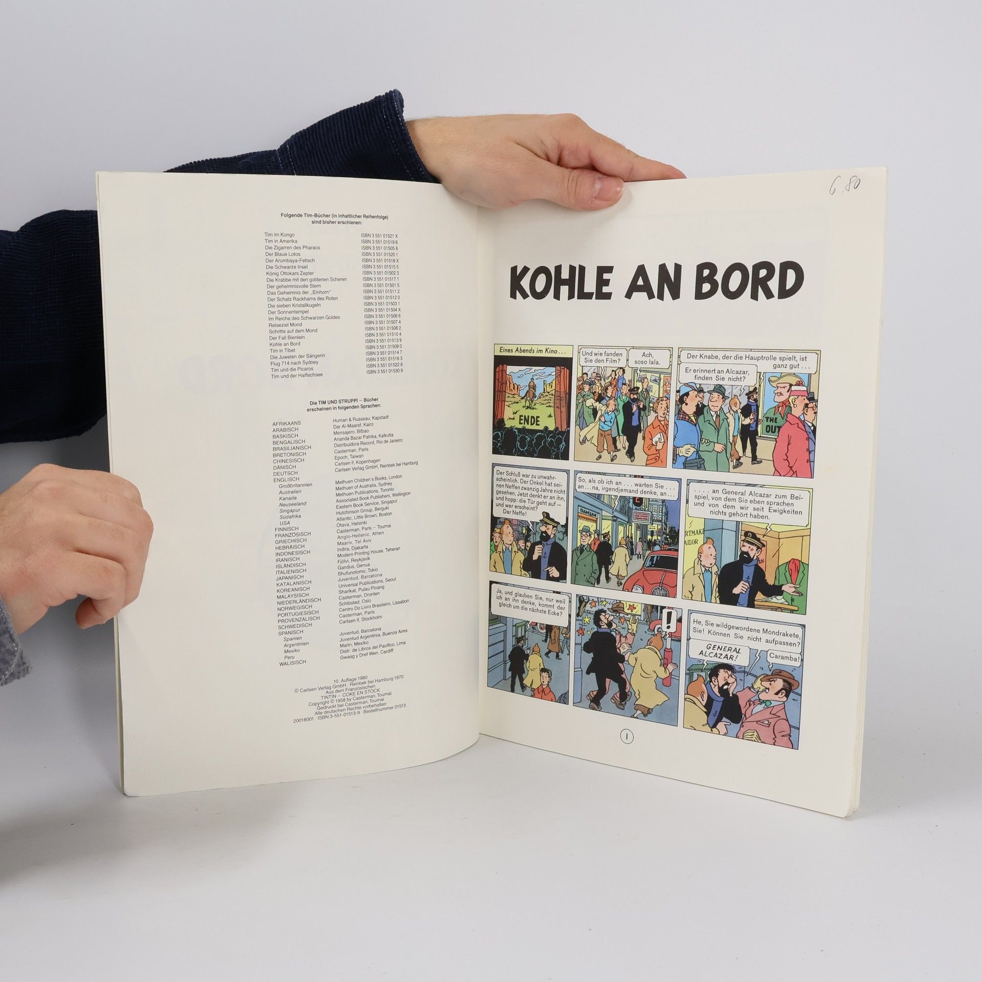 Hergé Kohle an Bord