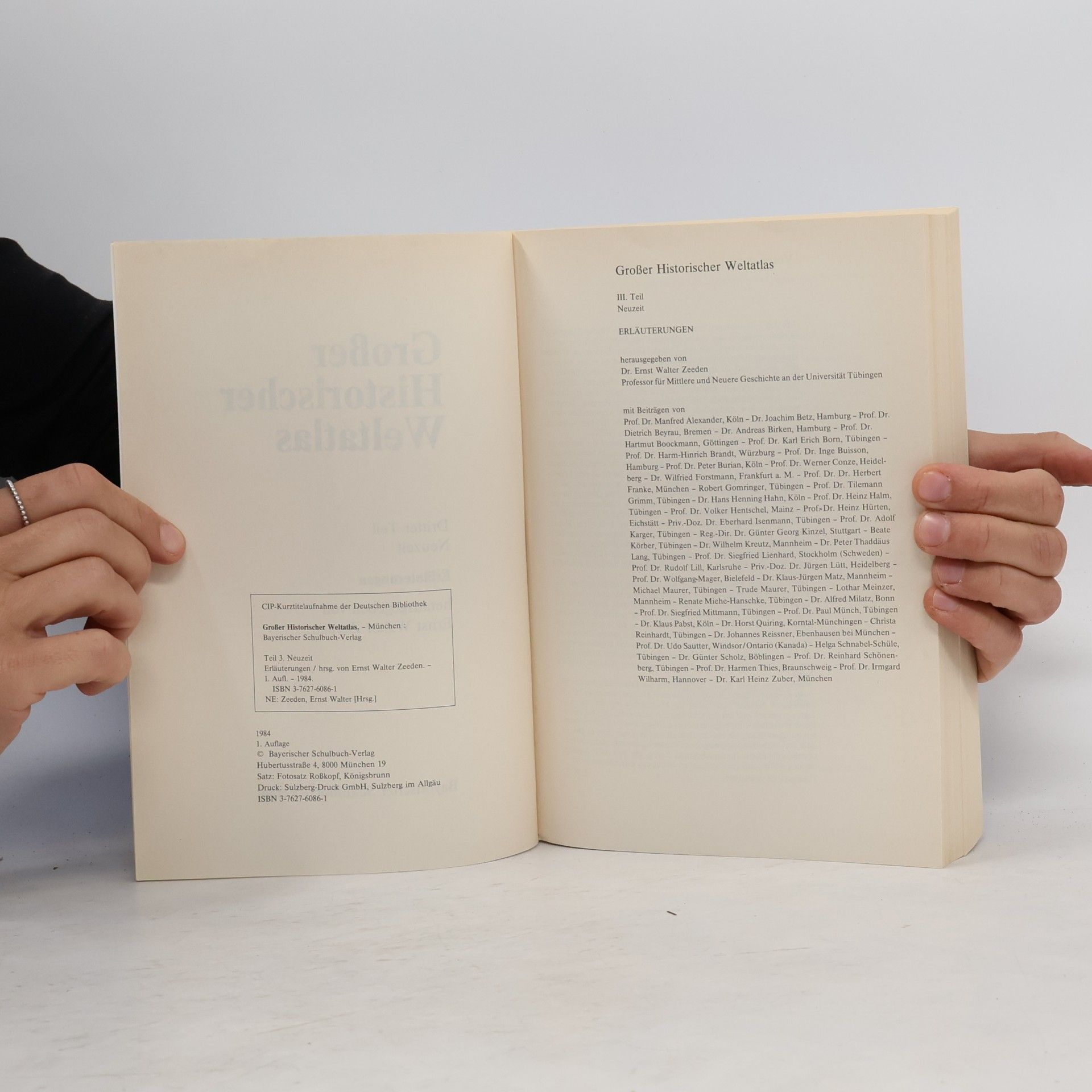 Ernst Wahle Großer historischer Weltatlas