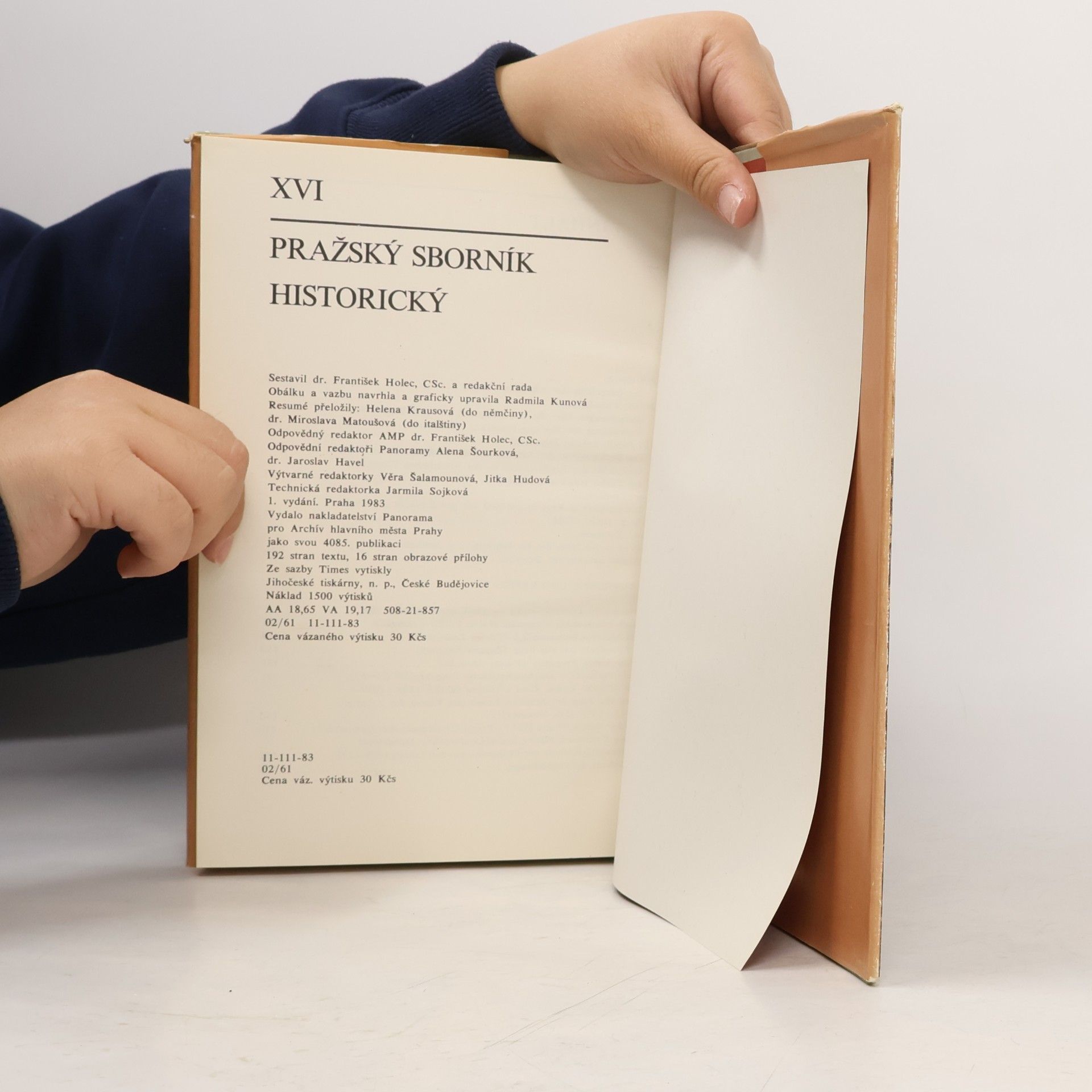 Various authors Pražský sborník historický XVI.