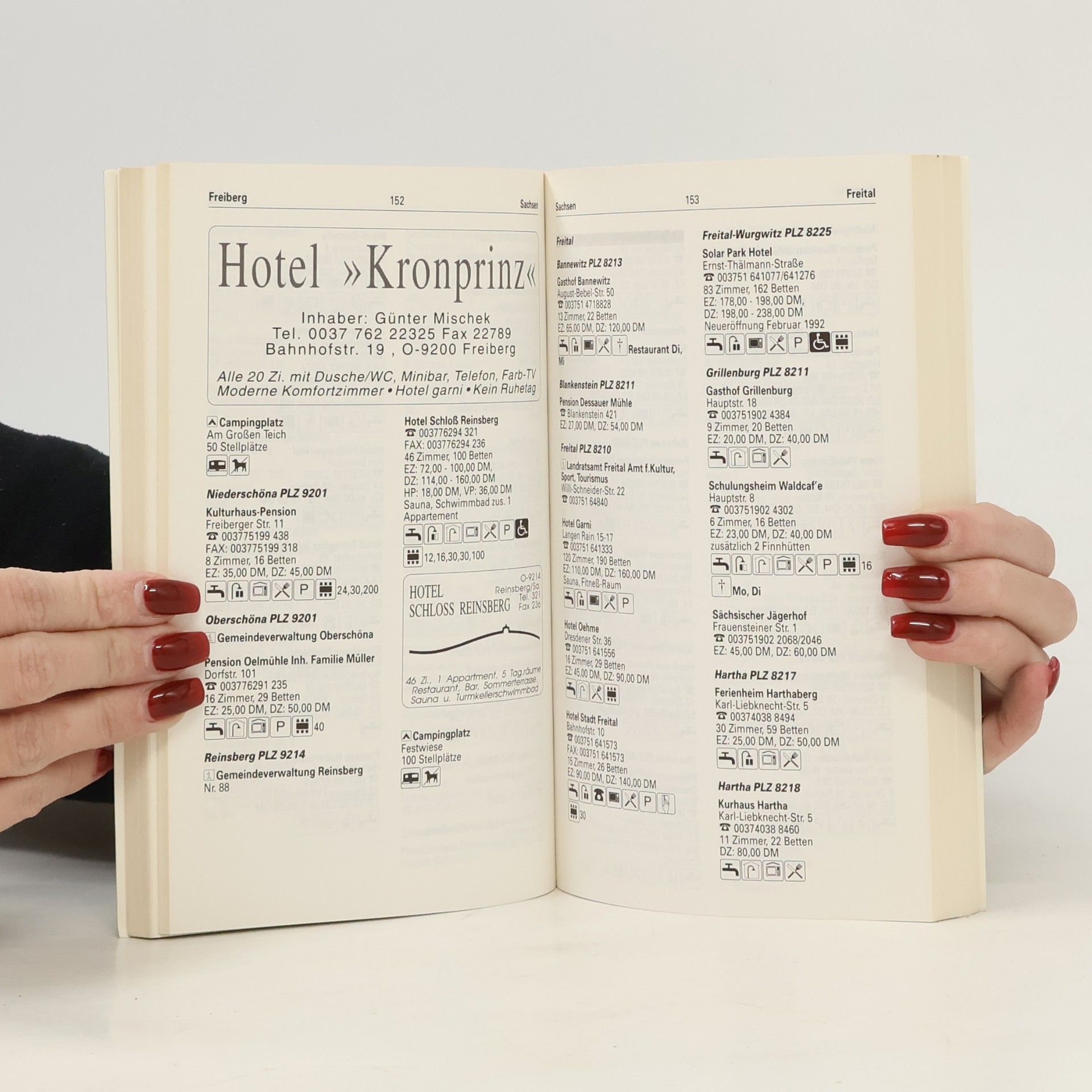 Übernachten in den neuen Bundesländern: Hotel- und Campingführer 1992/93