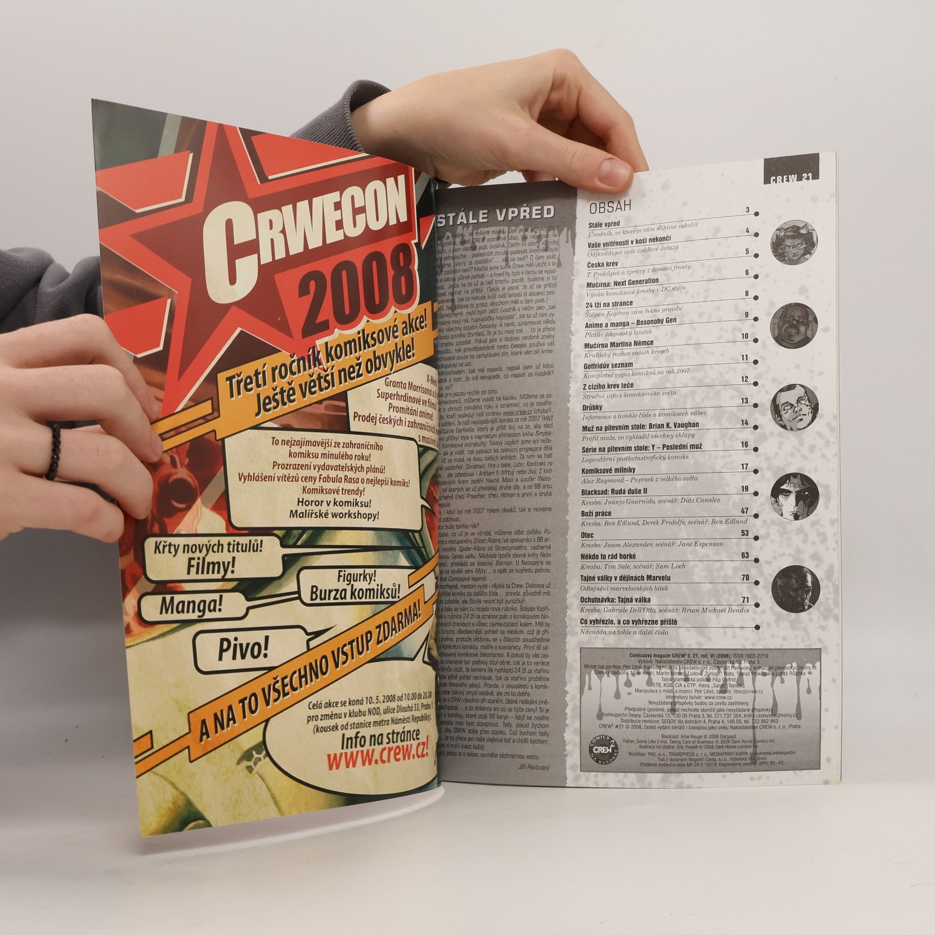 Kolektív autorov Comics Crew 2. Č. 21/2008. Blacksad. Rudá duše II., Upíři