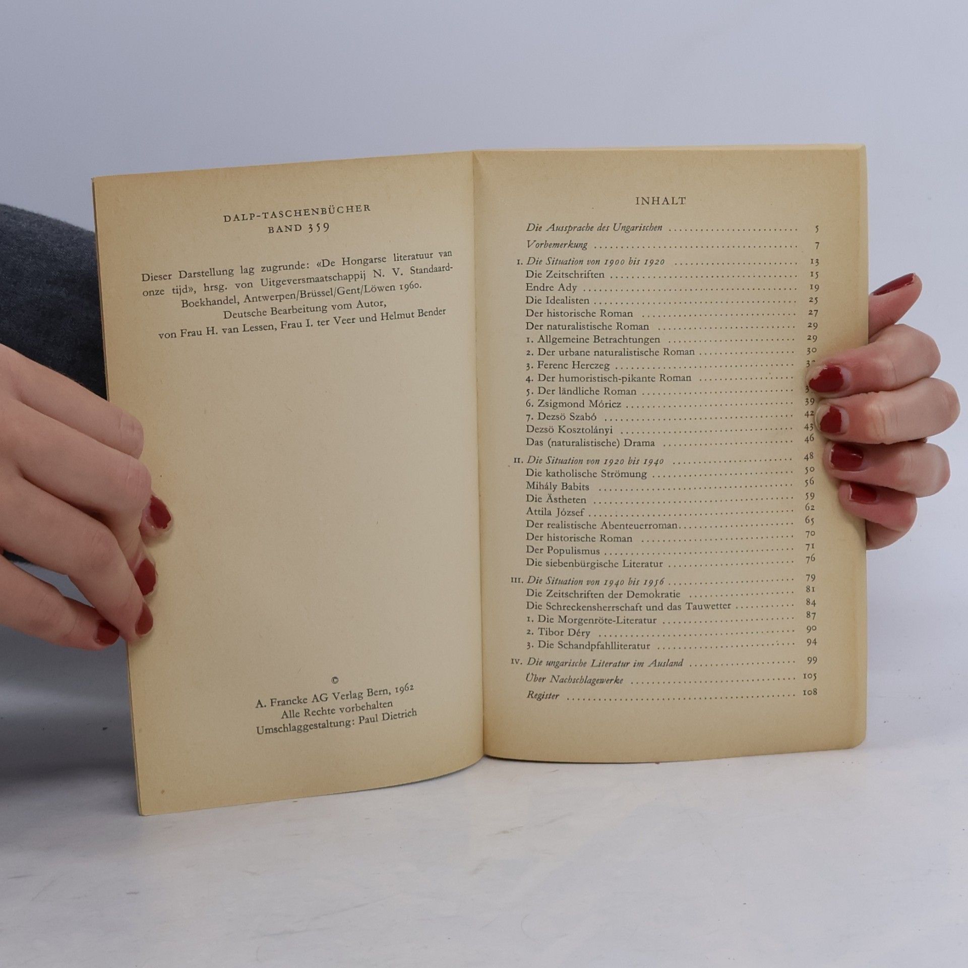 Antal Sivirsky Die ungarische Literatur der Gegenwart