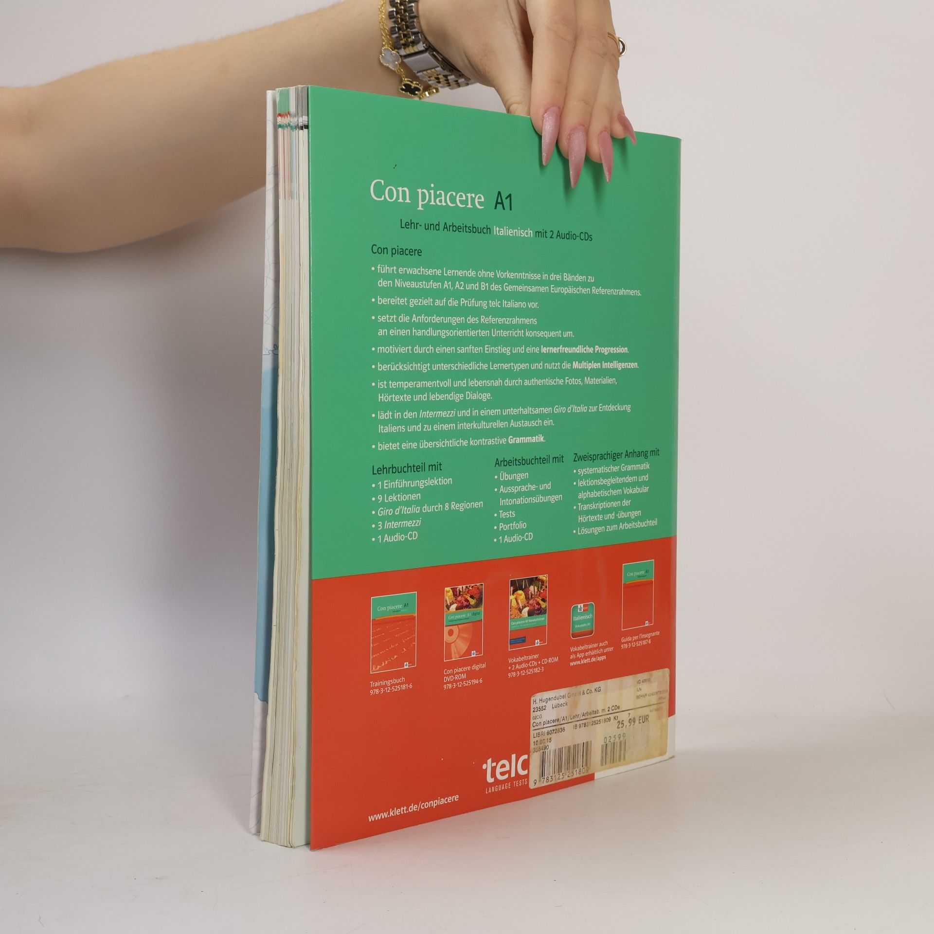 Kolektiv autorů Con piacere / Lehr- und Arbeitsbuch mit 2 Audio-CDs A1