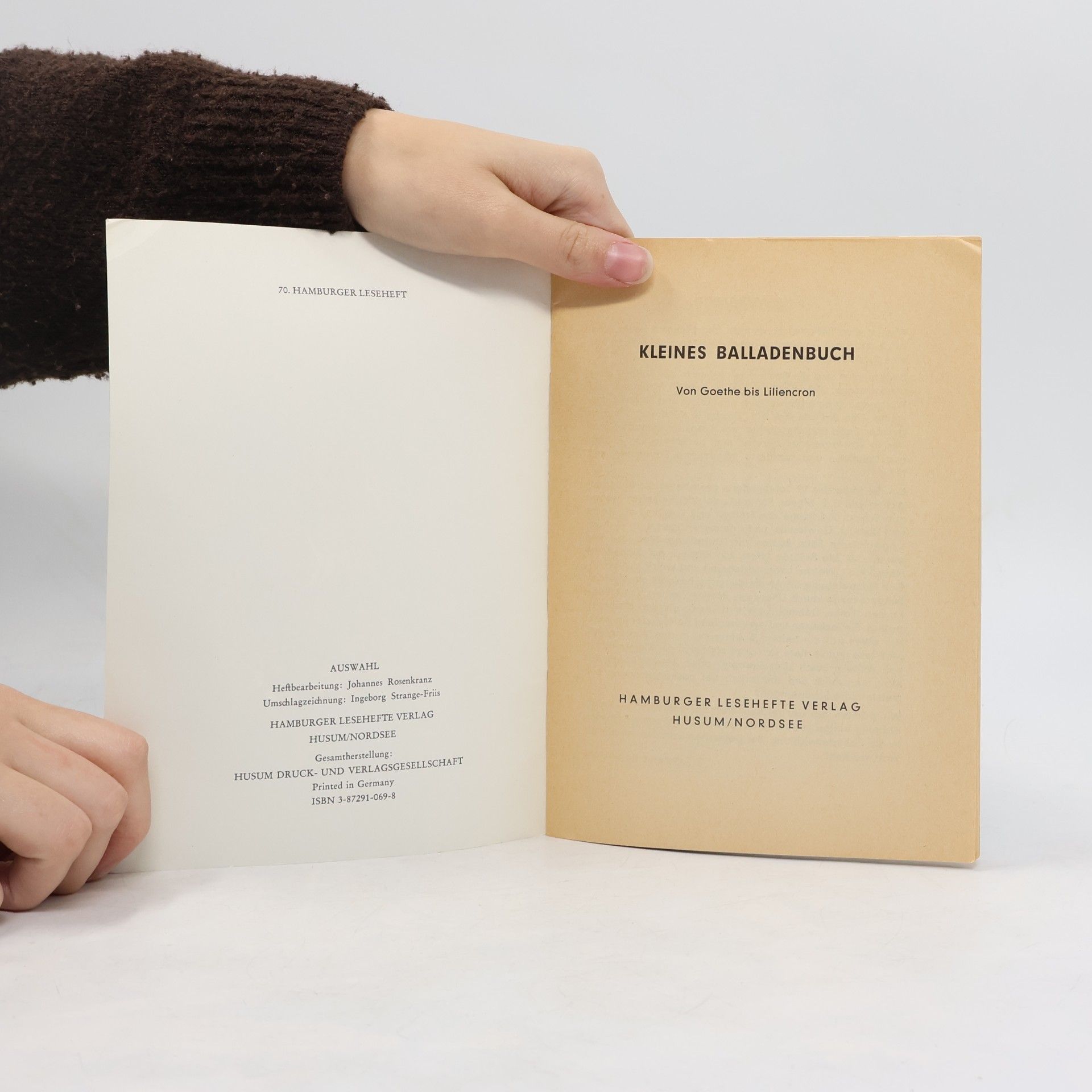 Ingeborg Strange-Friis Kleines Balladenbuch