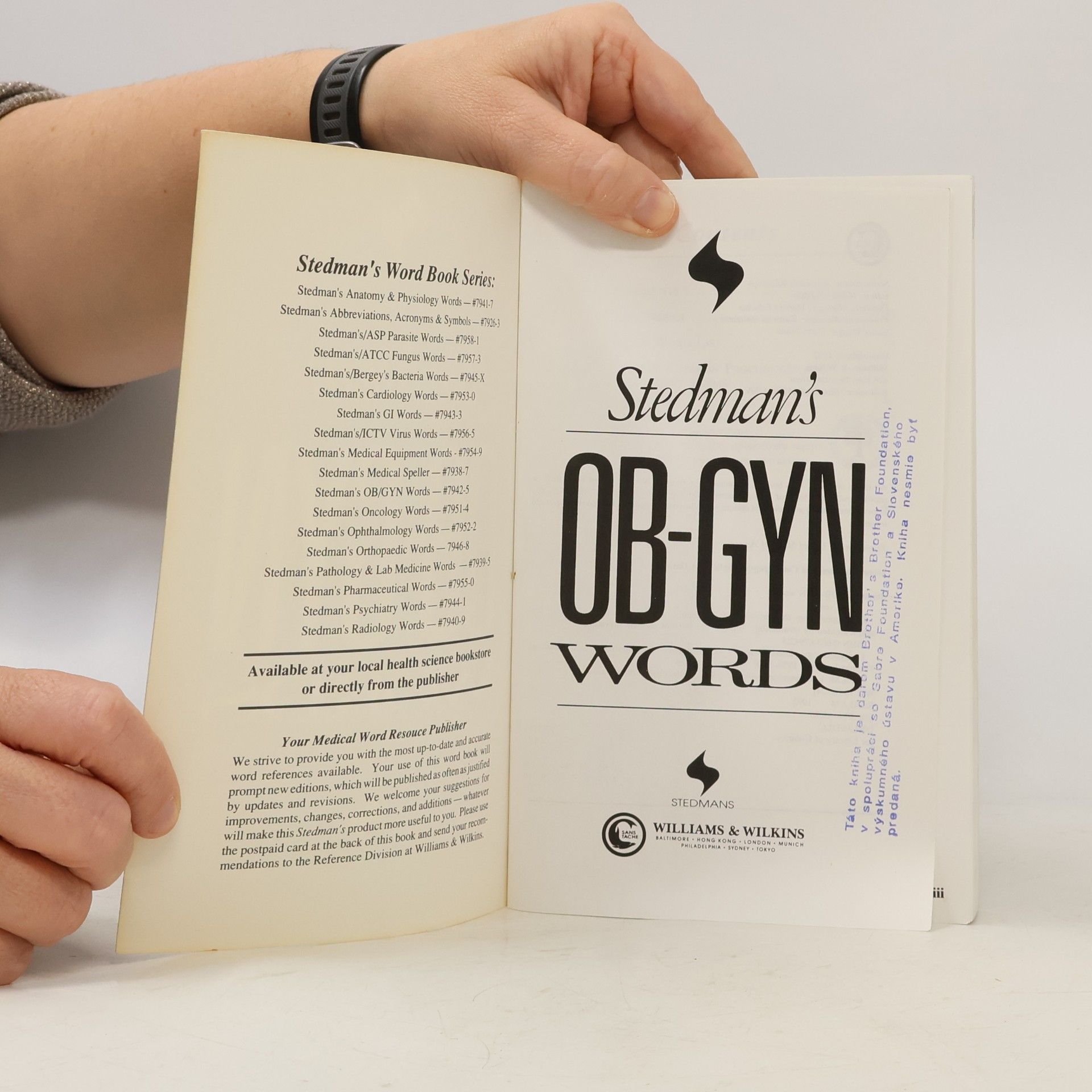 Thomas Lathrop Stedman Stedman's Ob-Gyn Words