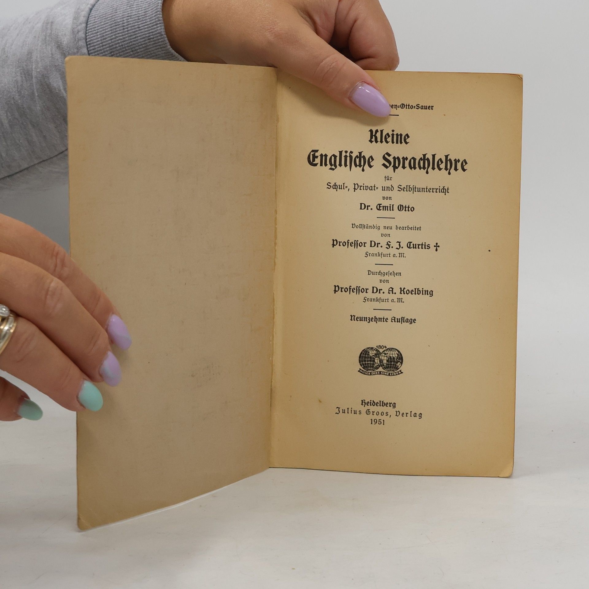Emil Otto Kleine englische Sprachlehre