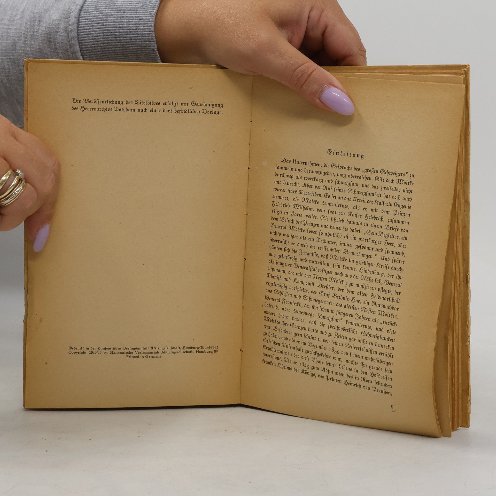 Various authors Moltke Gespräche