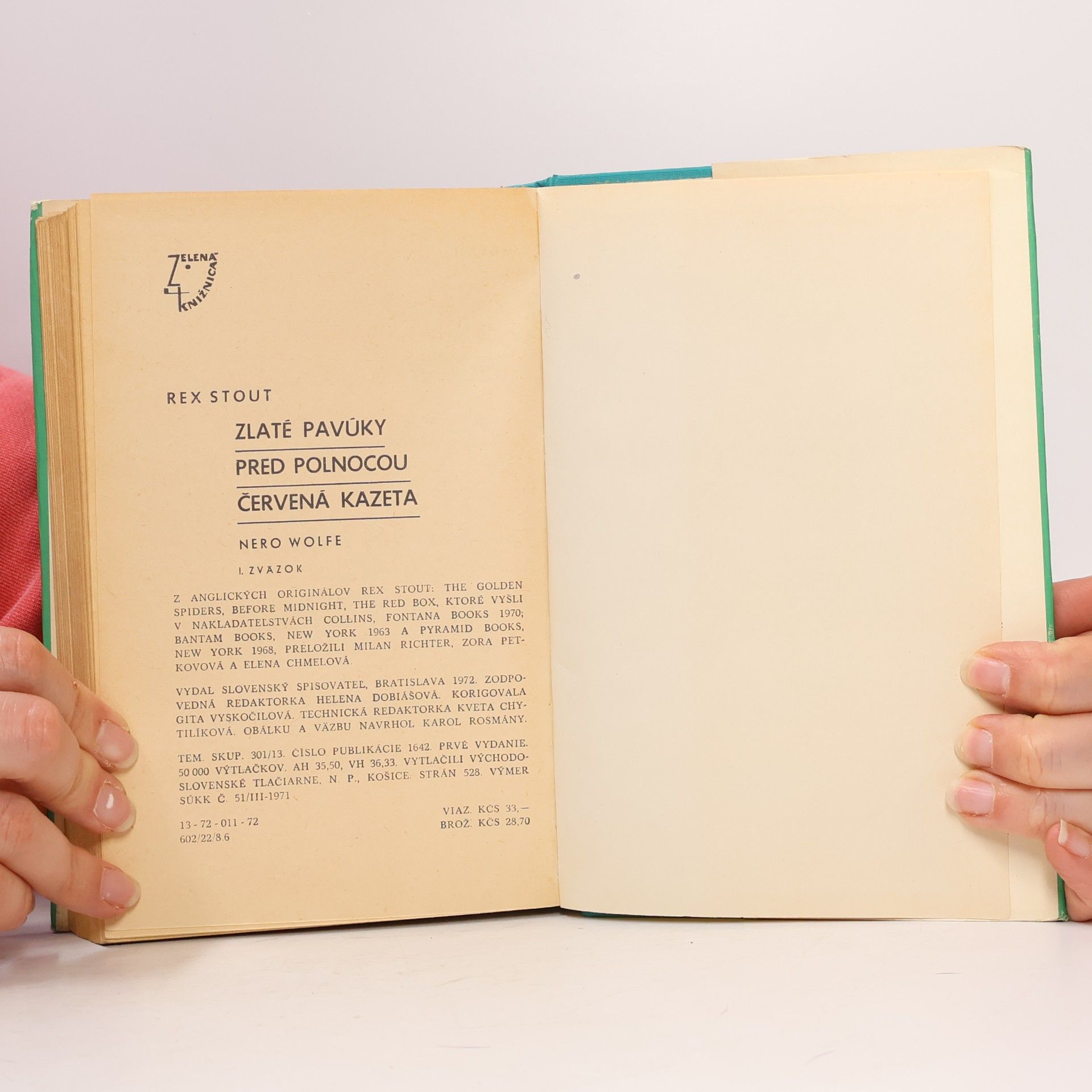 Rex Stout Zlaté pavúky. Pred polnocou. Červená kazeta
