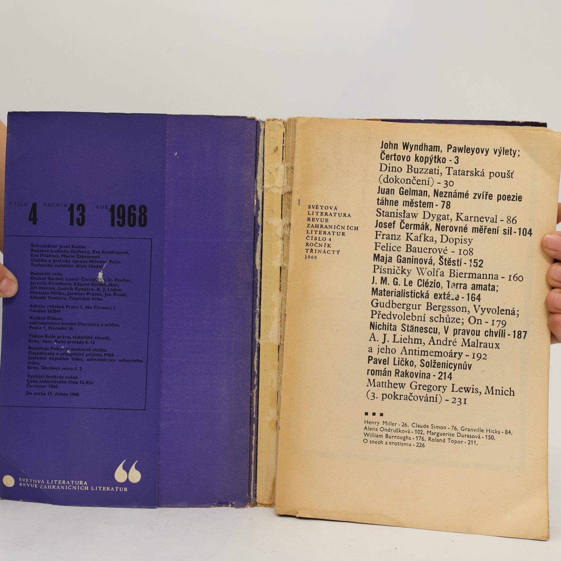 Miloslav Fulín Světová literatura 4/1968