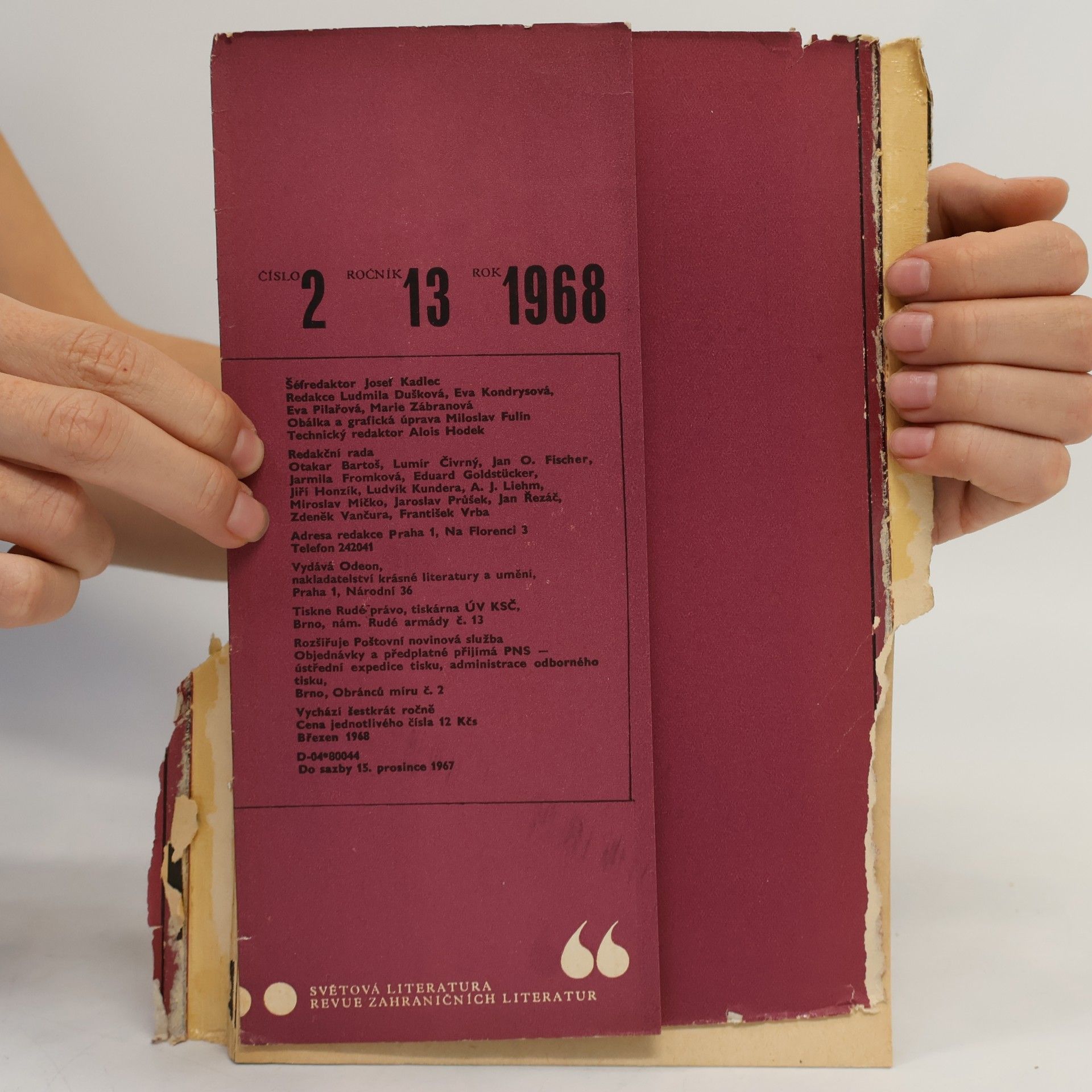 Various authors Světová literatura 2/1968