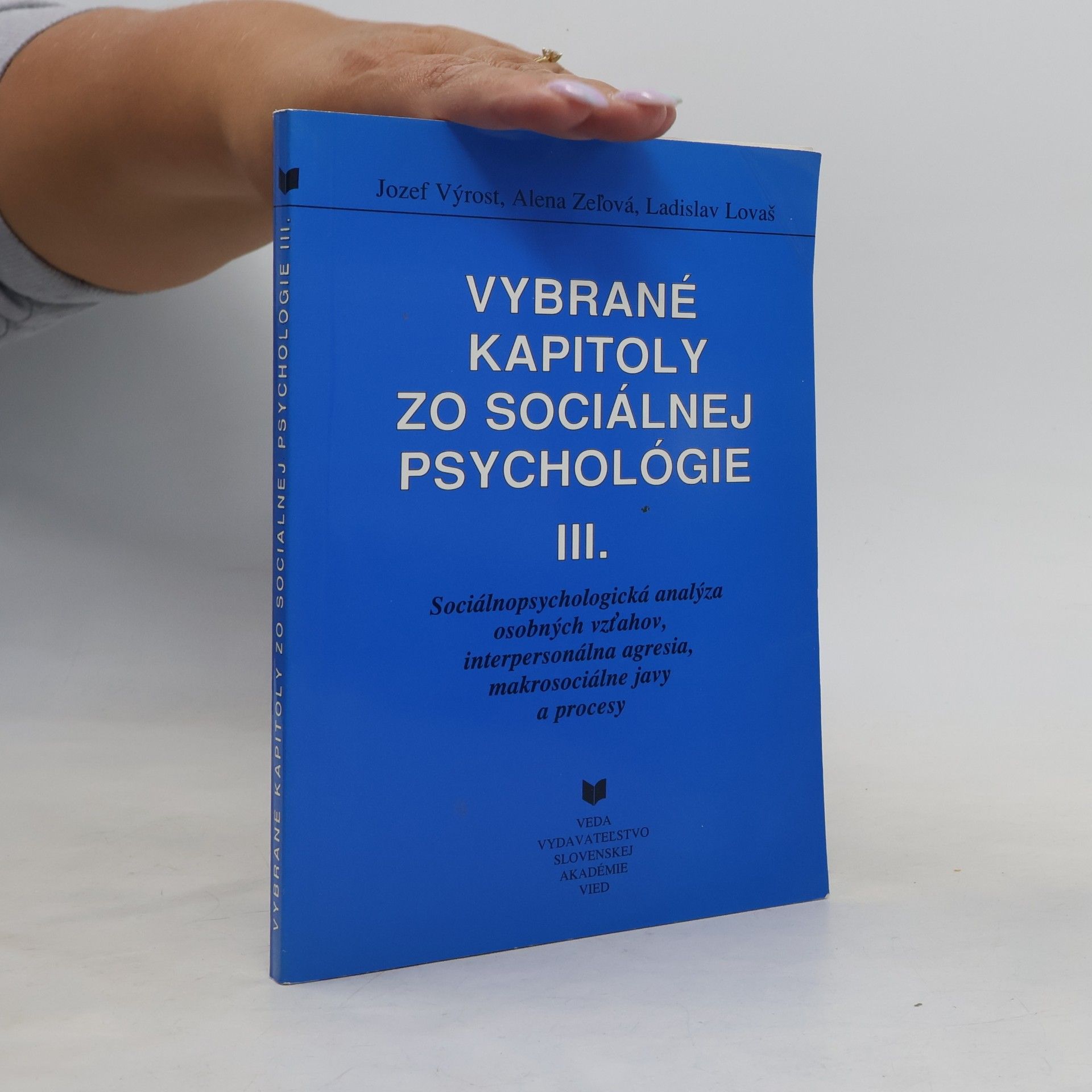 Various authors Vybrané kapitoly zo sociálnej psychológie III.
