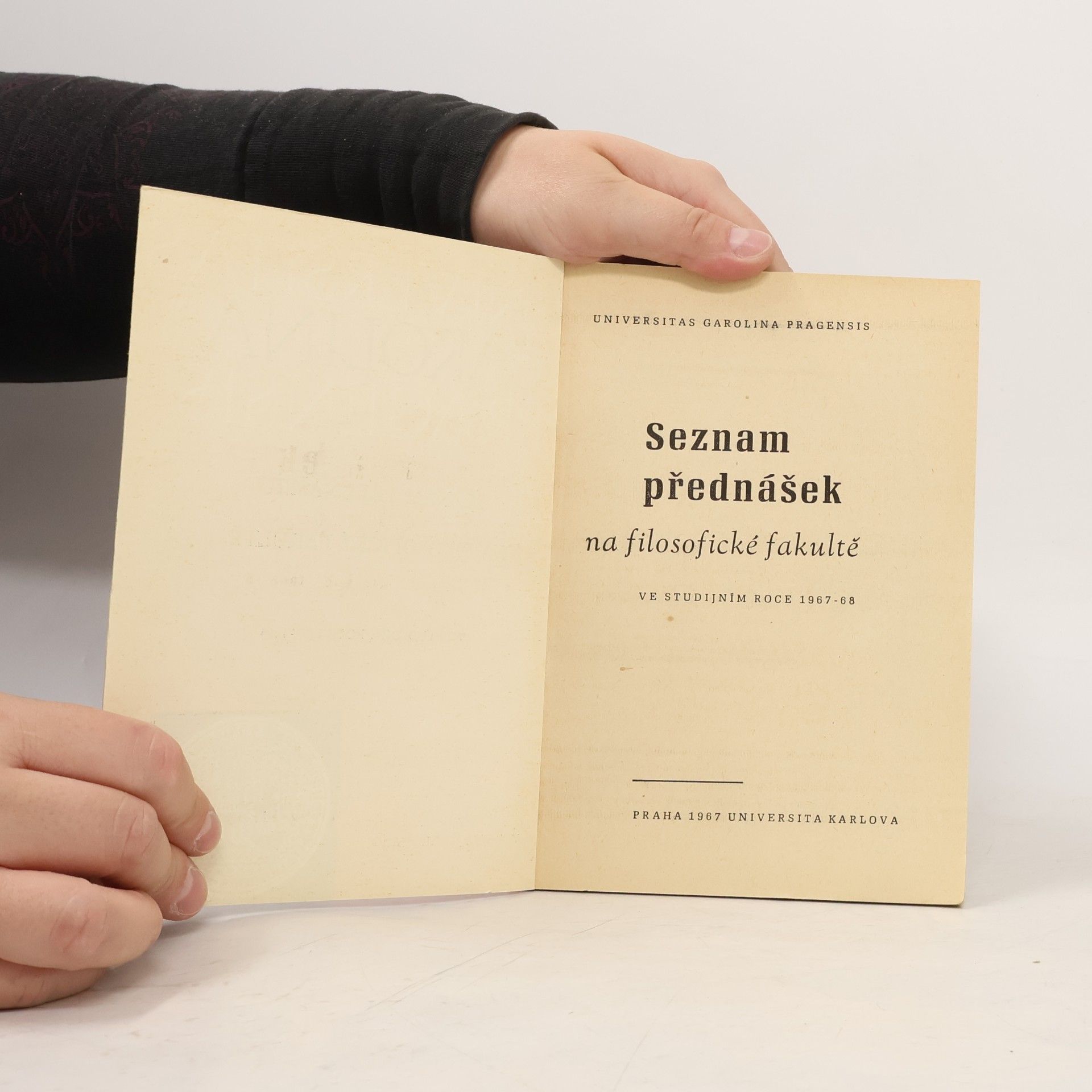 Various authors Seznam přednášek na filosofické fakultě ve studijním roce 1967-1968