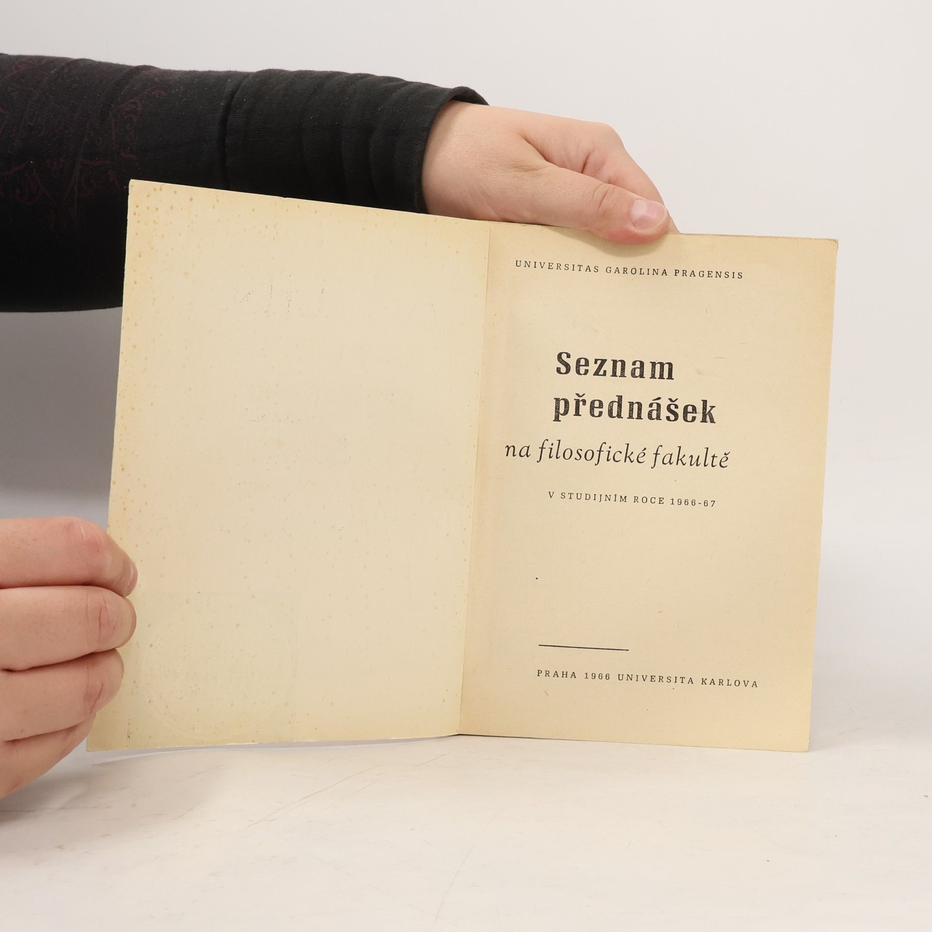 Kolektiv autorů Seznam přednášek na Filosofické fakultě ve studijním roce 1966-1967