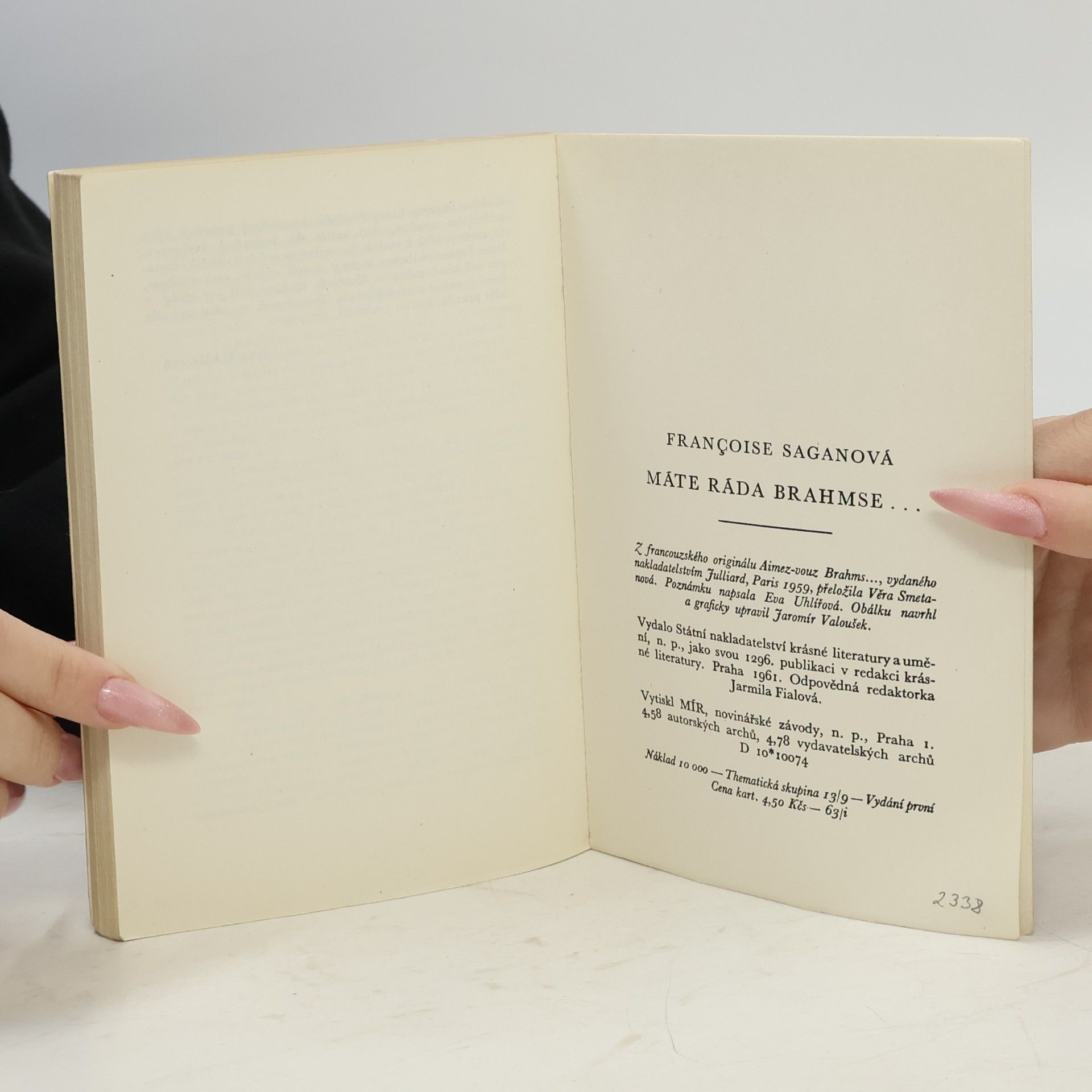 Françoise Sagan Máte ráda Brahmse...