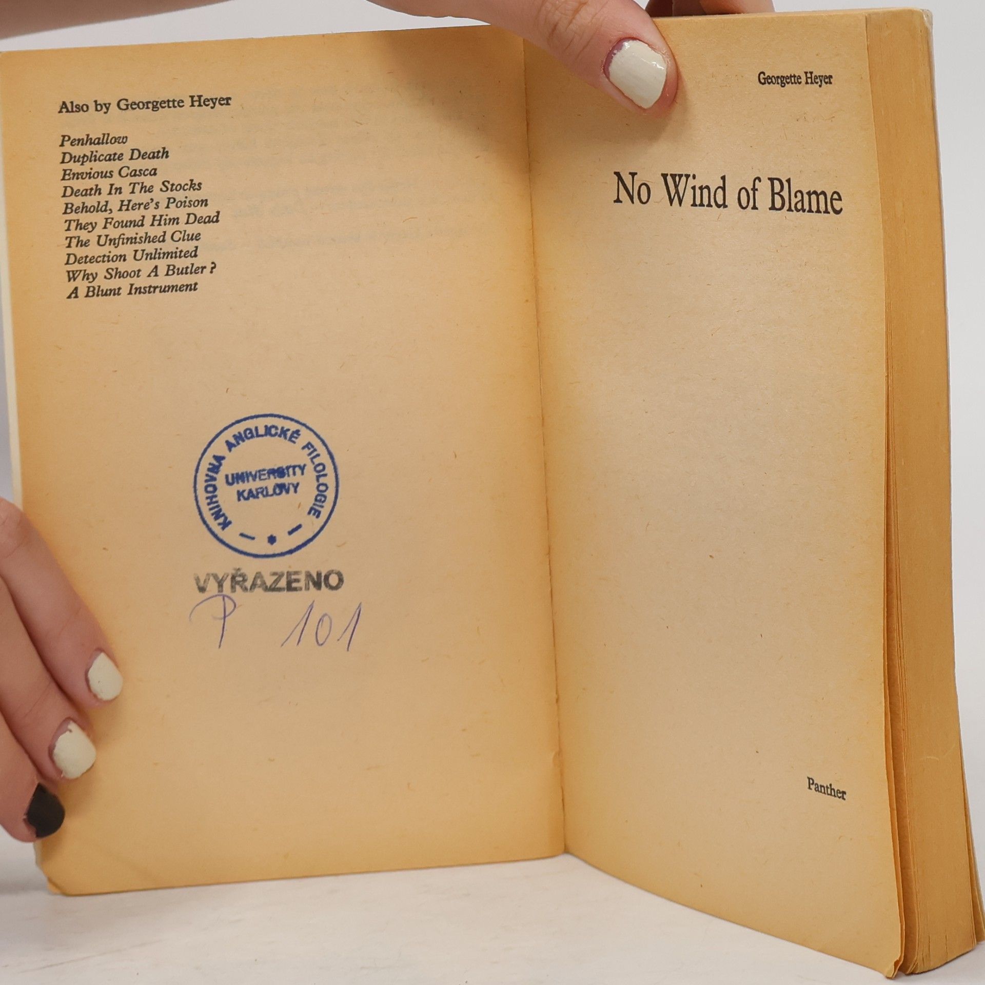 Georgette Heyer No Wind of Blame