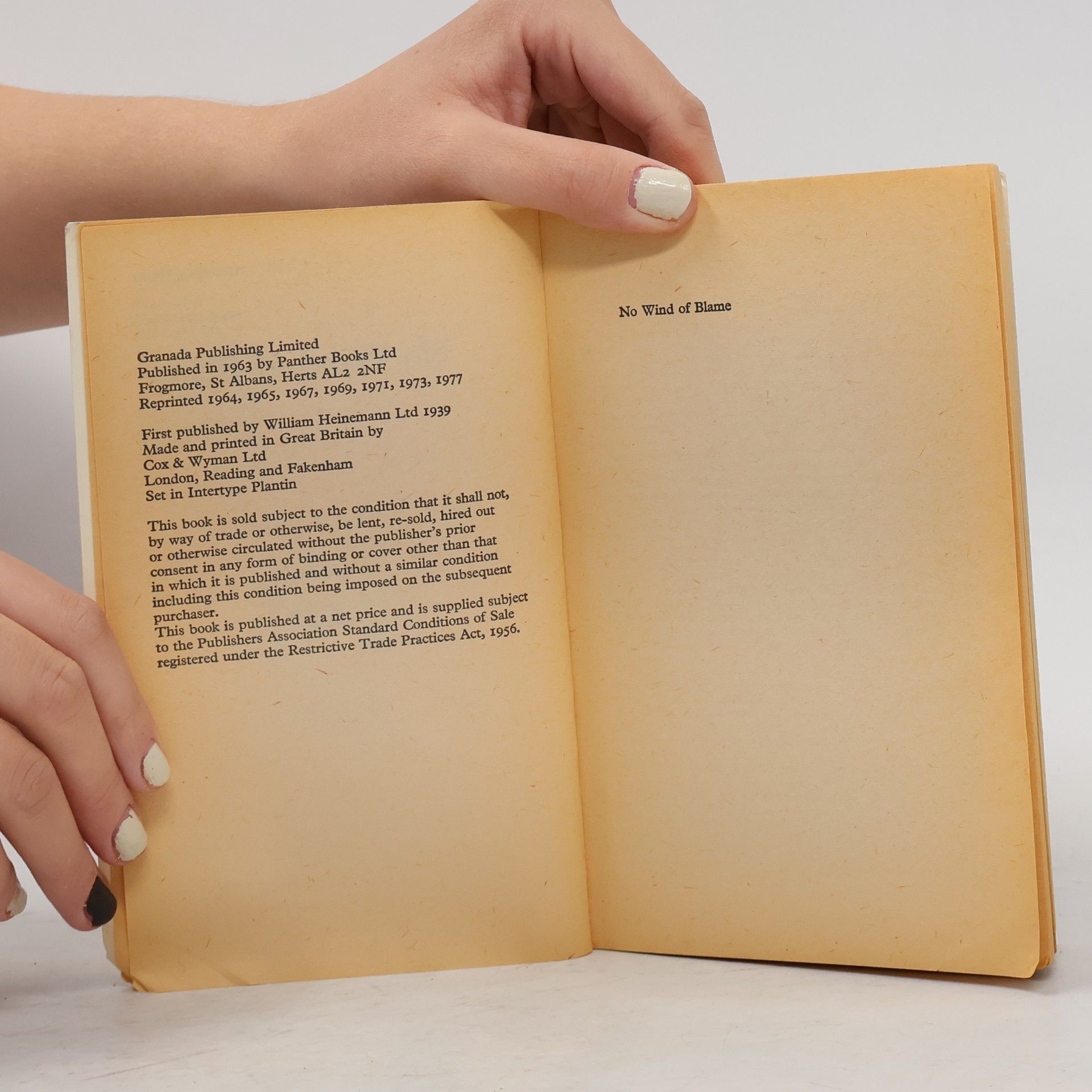 Georgette Heyer No Wind of Blame