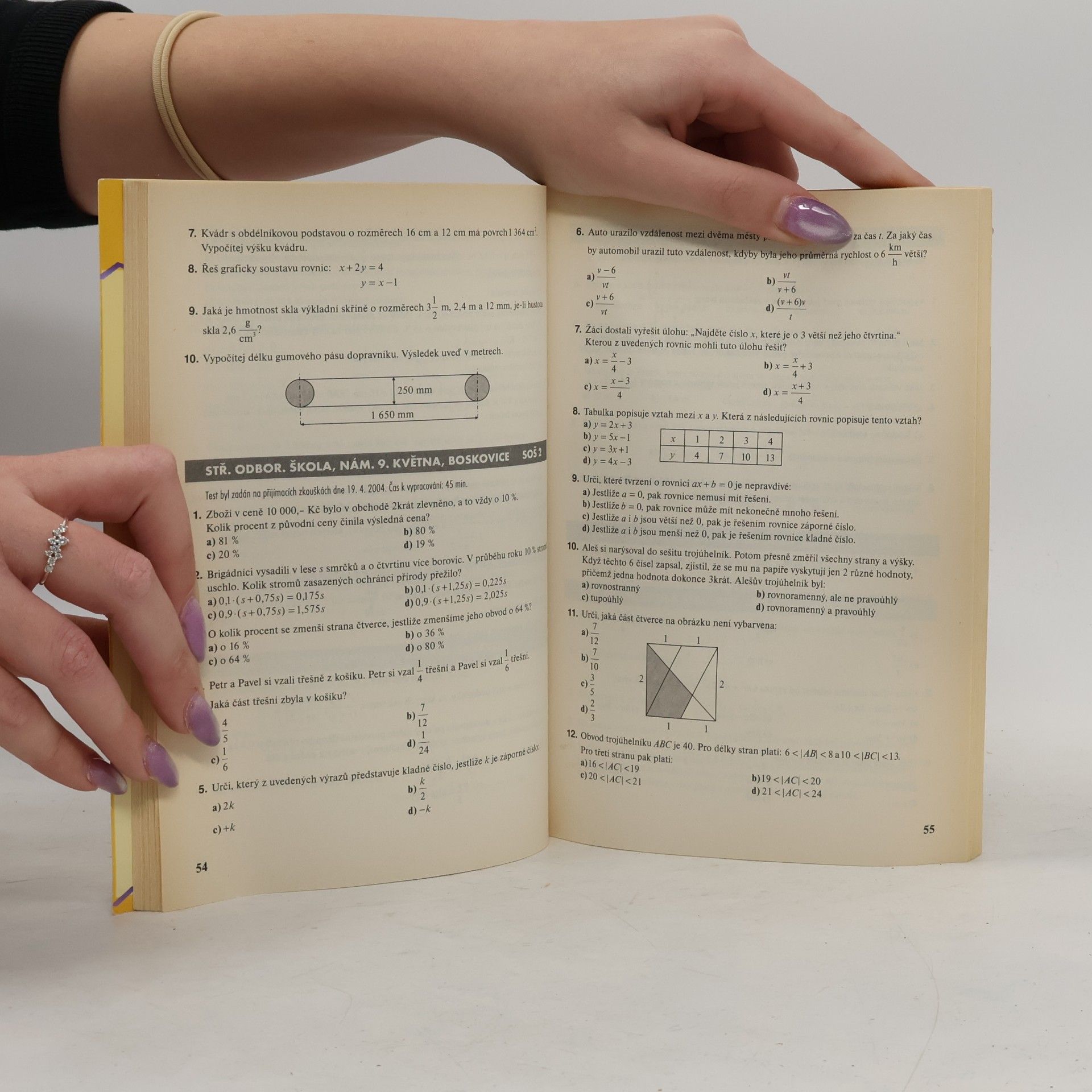 Andrea Havlínová Testy z matematiky 2005