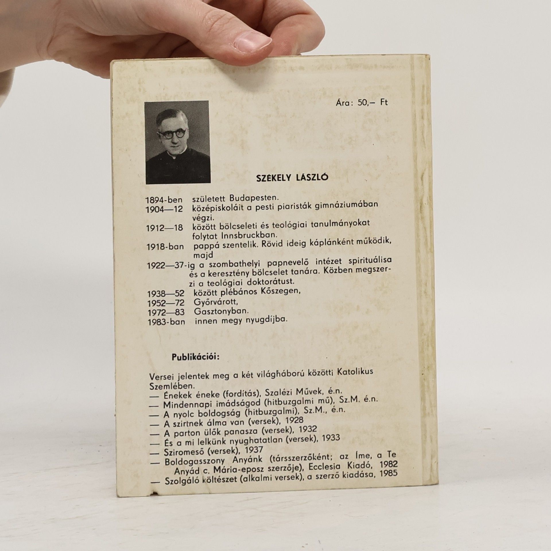 László Székely Íme, a te Anyád ; Két legenda