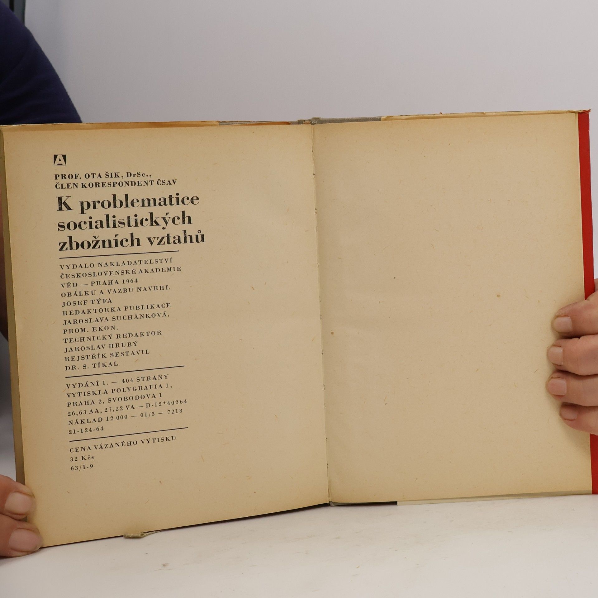 Ota Šik K problematice socialistických zbožních vztahů
