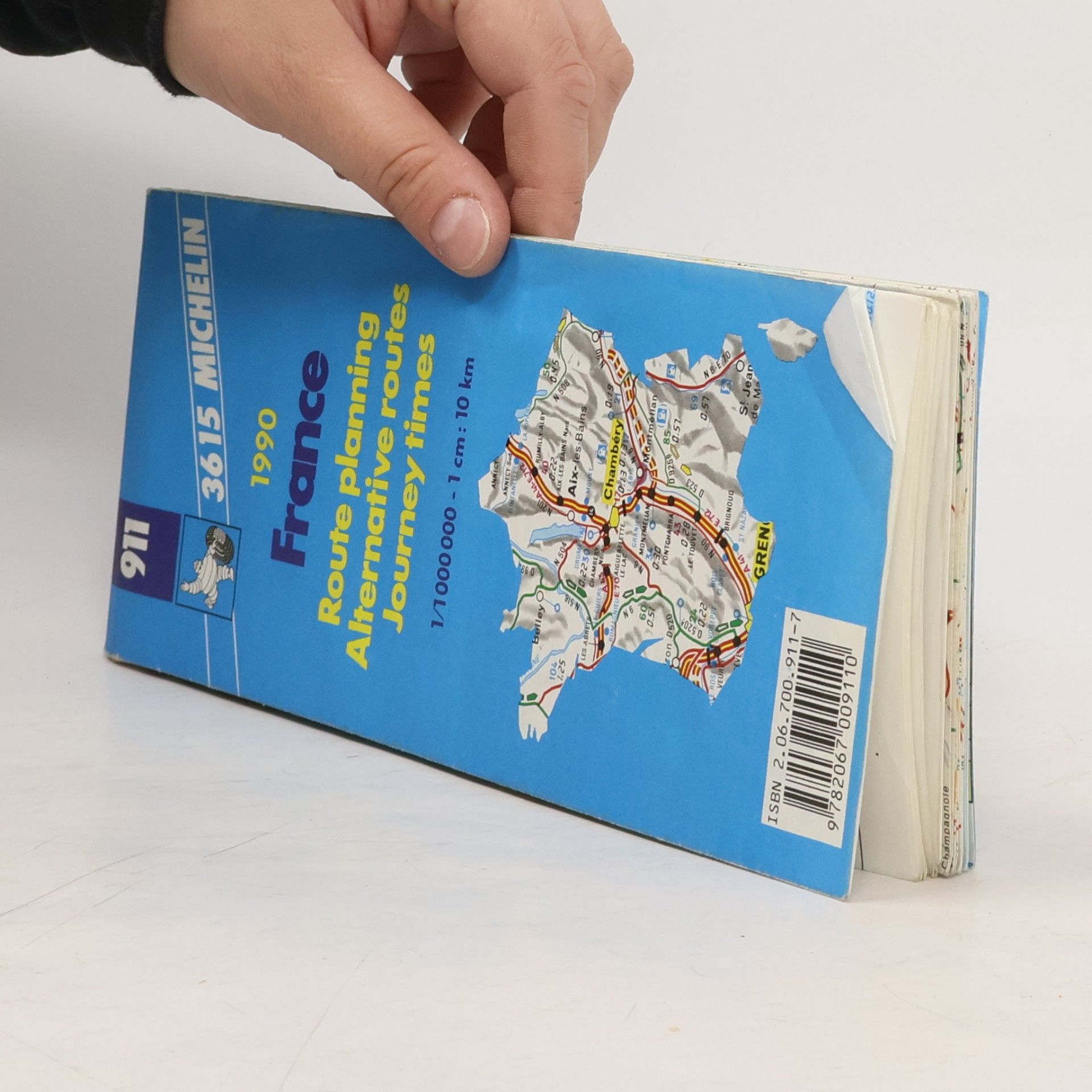 Michelin Travel Publications Michelin - 911: 1990 France, grands itinéraires, itinéraires bis, temps de parcours