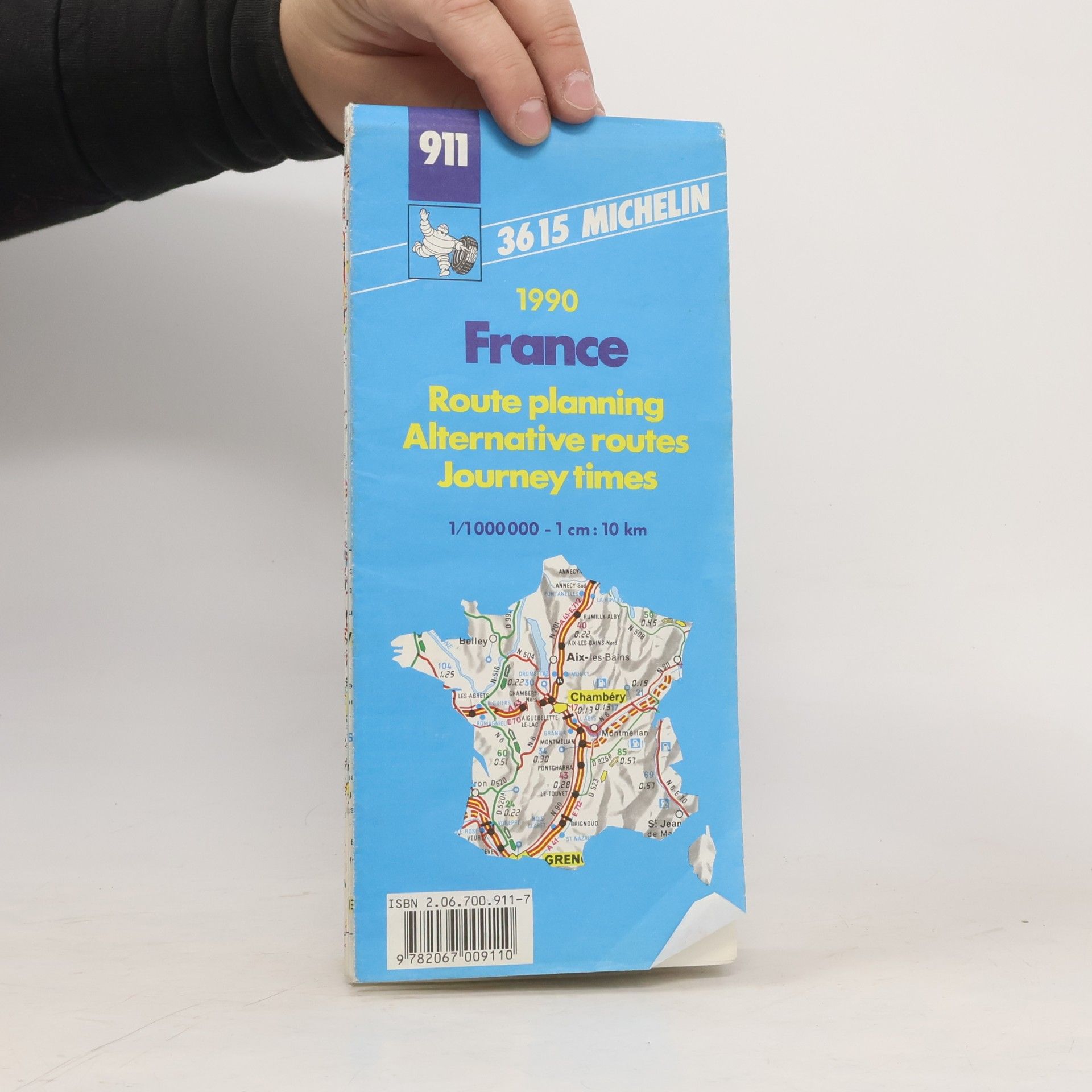 Michelin Travel Publications Michelin - 911: 1990 France, grands itinéraires, itinéraires bis, temps de parcours