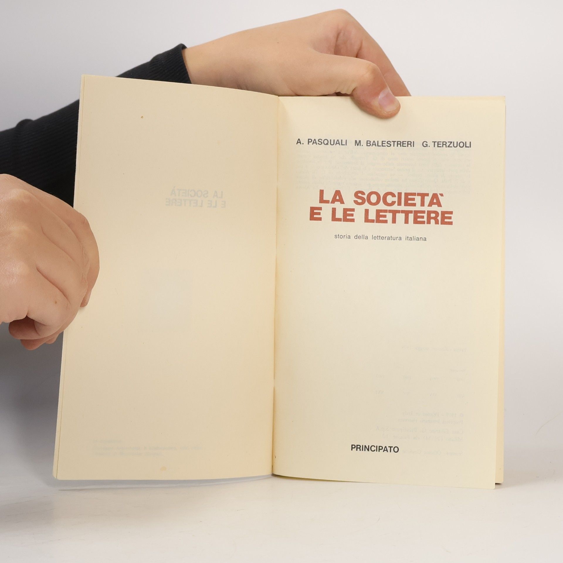 A. Pasquali La Societa e le lettere