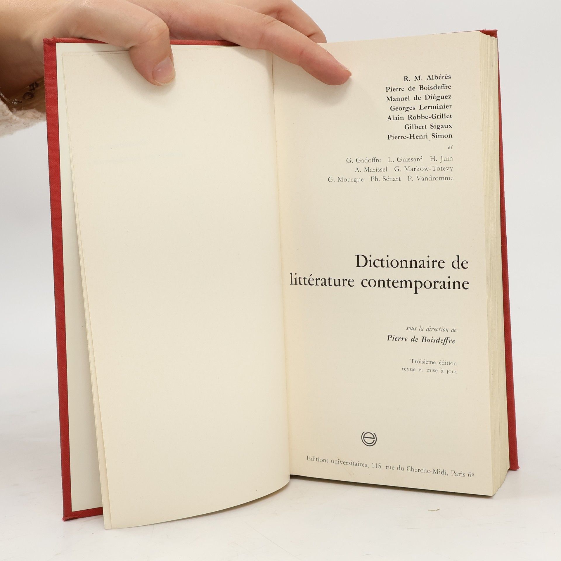 R. M. Albérès Dictionnaire de littérature contemporaine