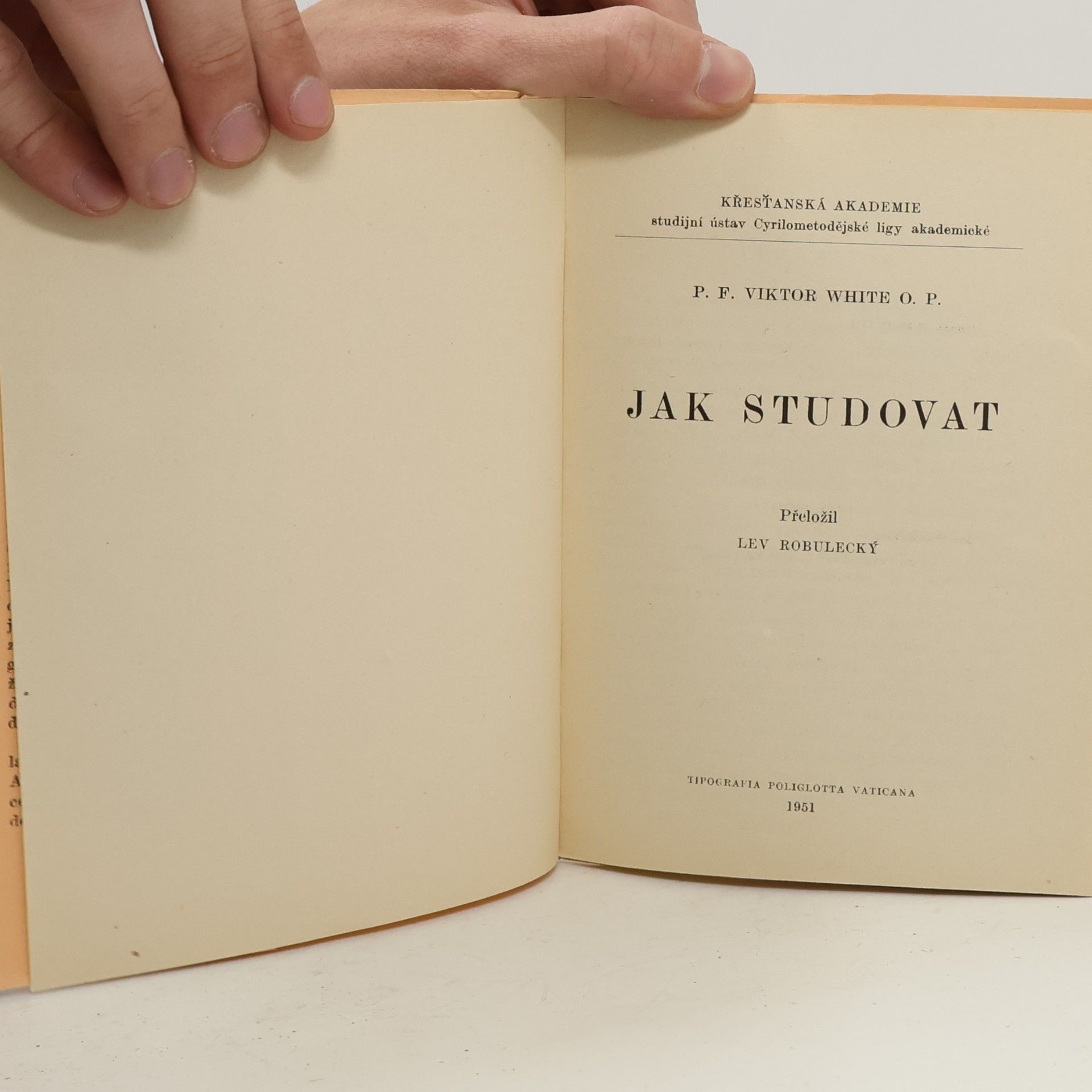 Victor White Jak studovat