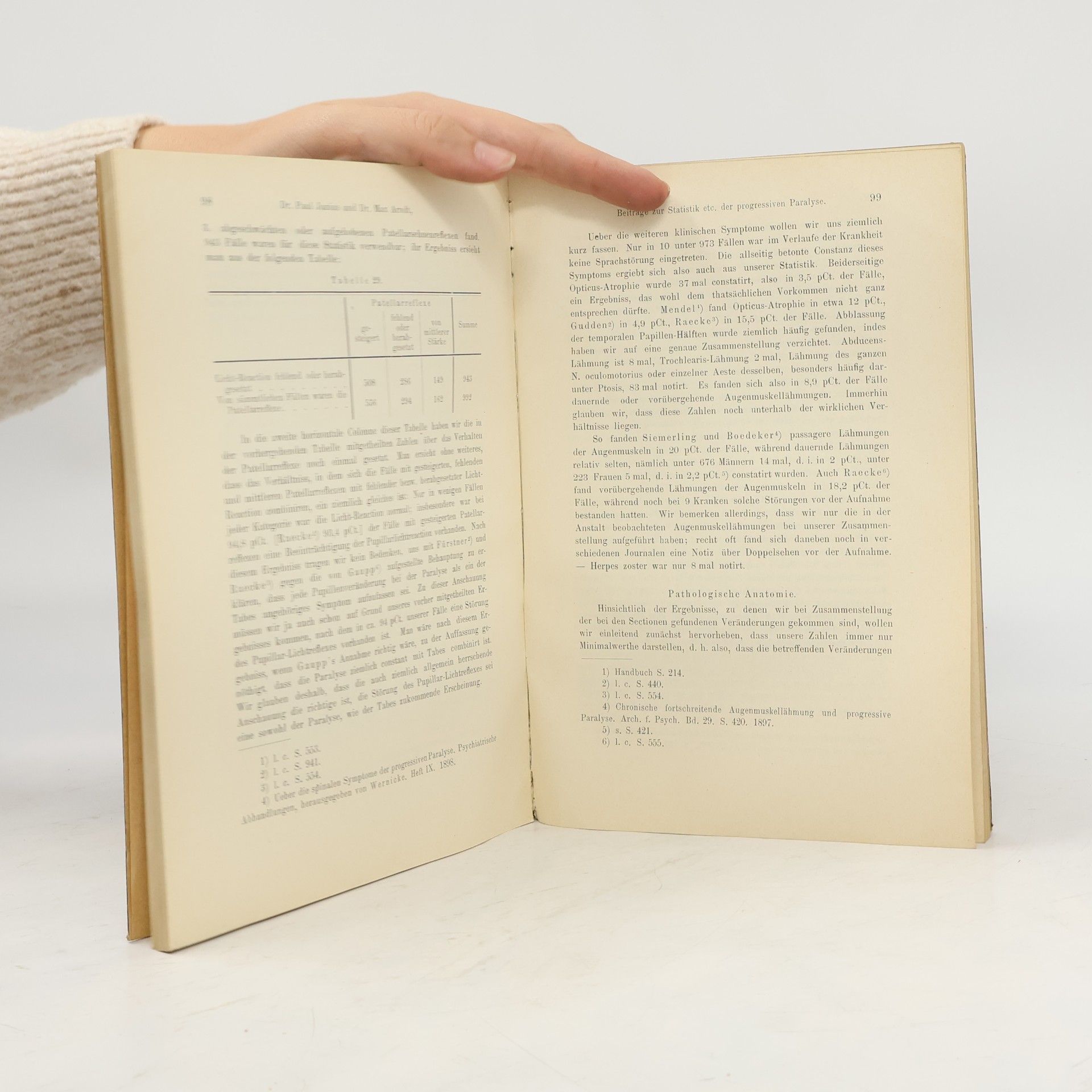 Paul Junius Beiträge zur Statistik, Aetiologie, Symptomatologie und pathologischen Anatomie der progressiven Paralyse