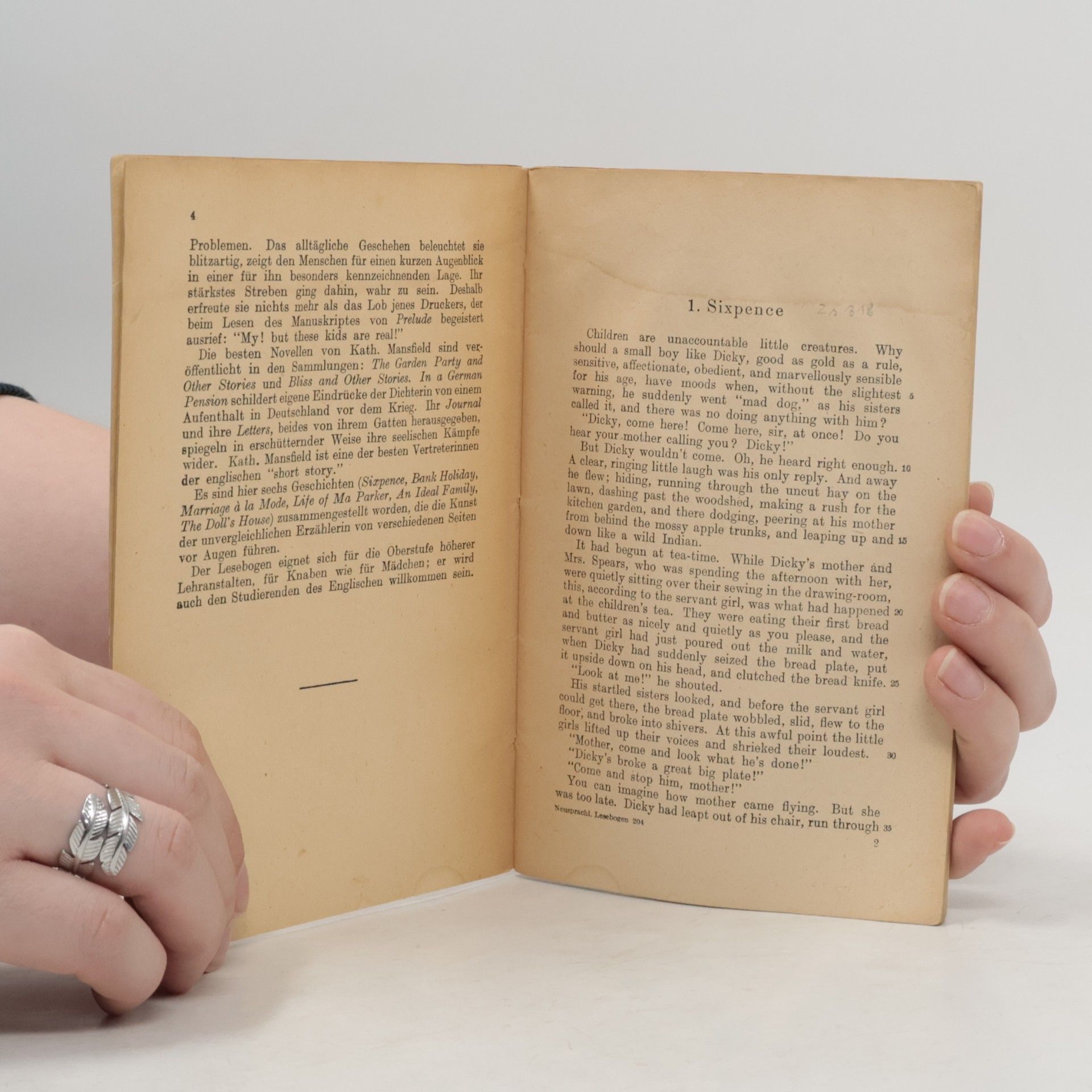 Katherine Mansfield Six Stories