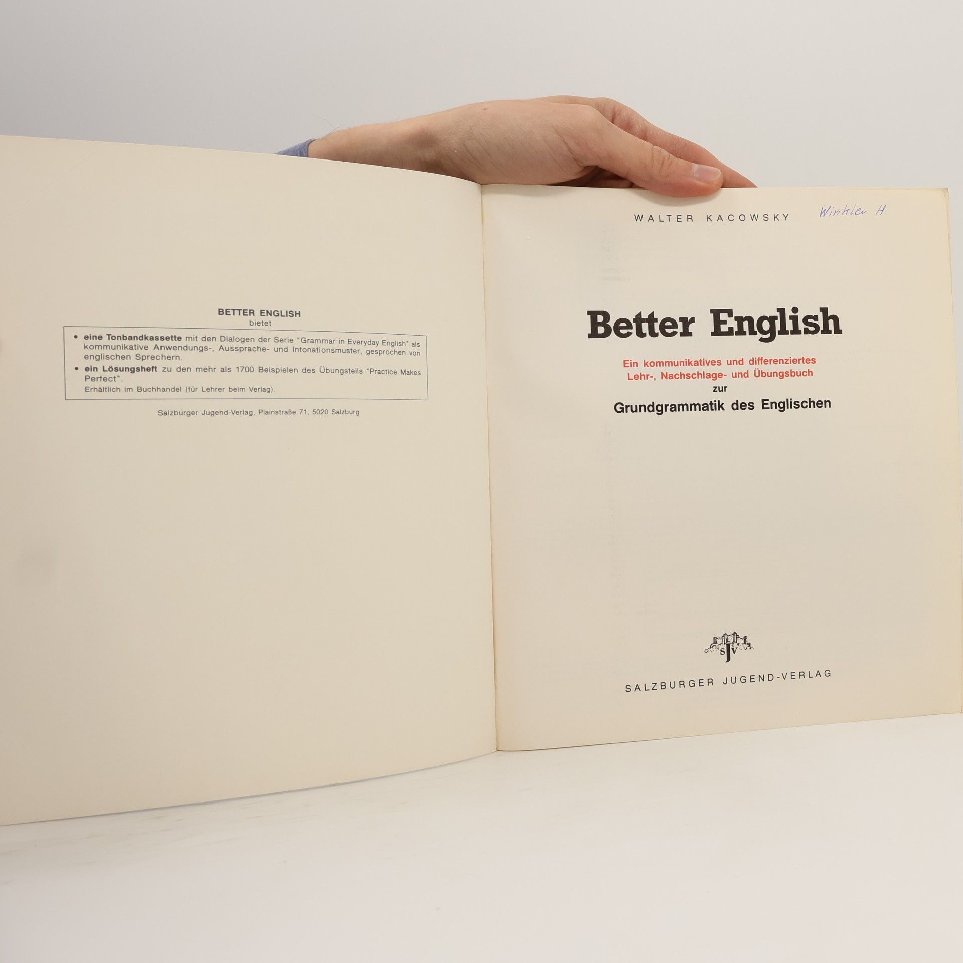 Walter Kacowsky Better English. Kommunikative Grundgrammatik des Englischen