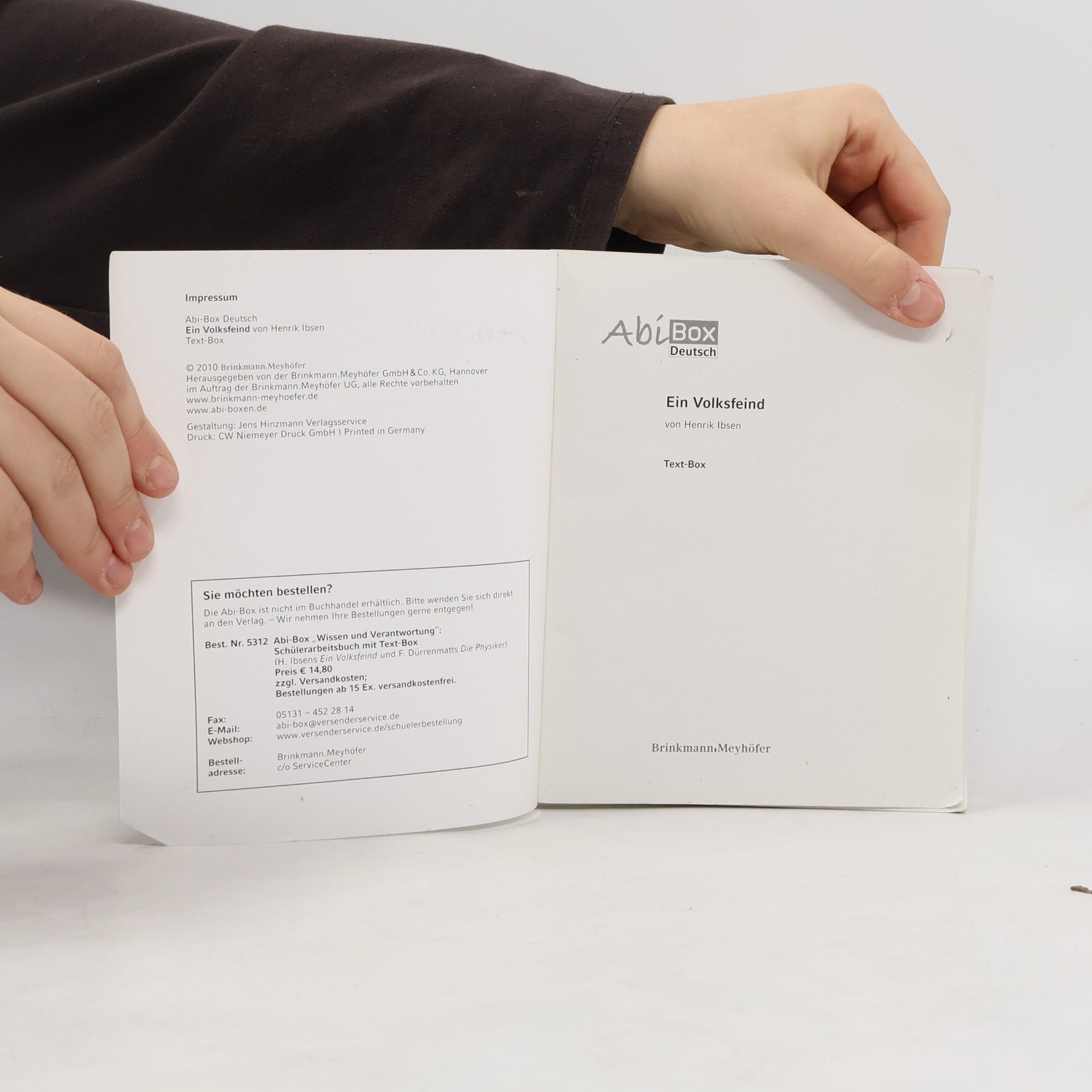 Henrik Ibsen Aní Box Deutsch. Ein Volksfeind