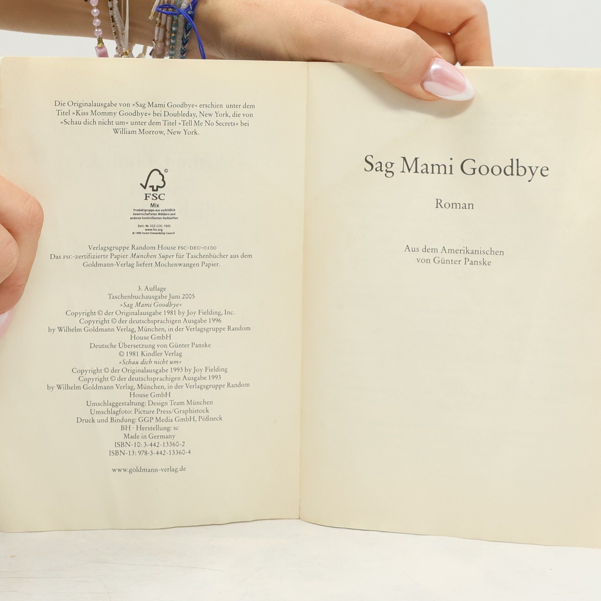 Joy Fielding Sag Mami goodbye, Schau dich nicht um