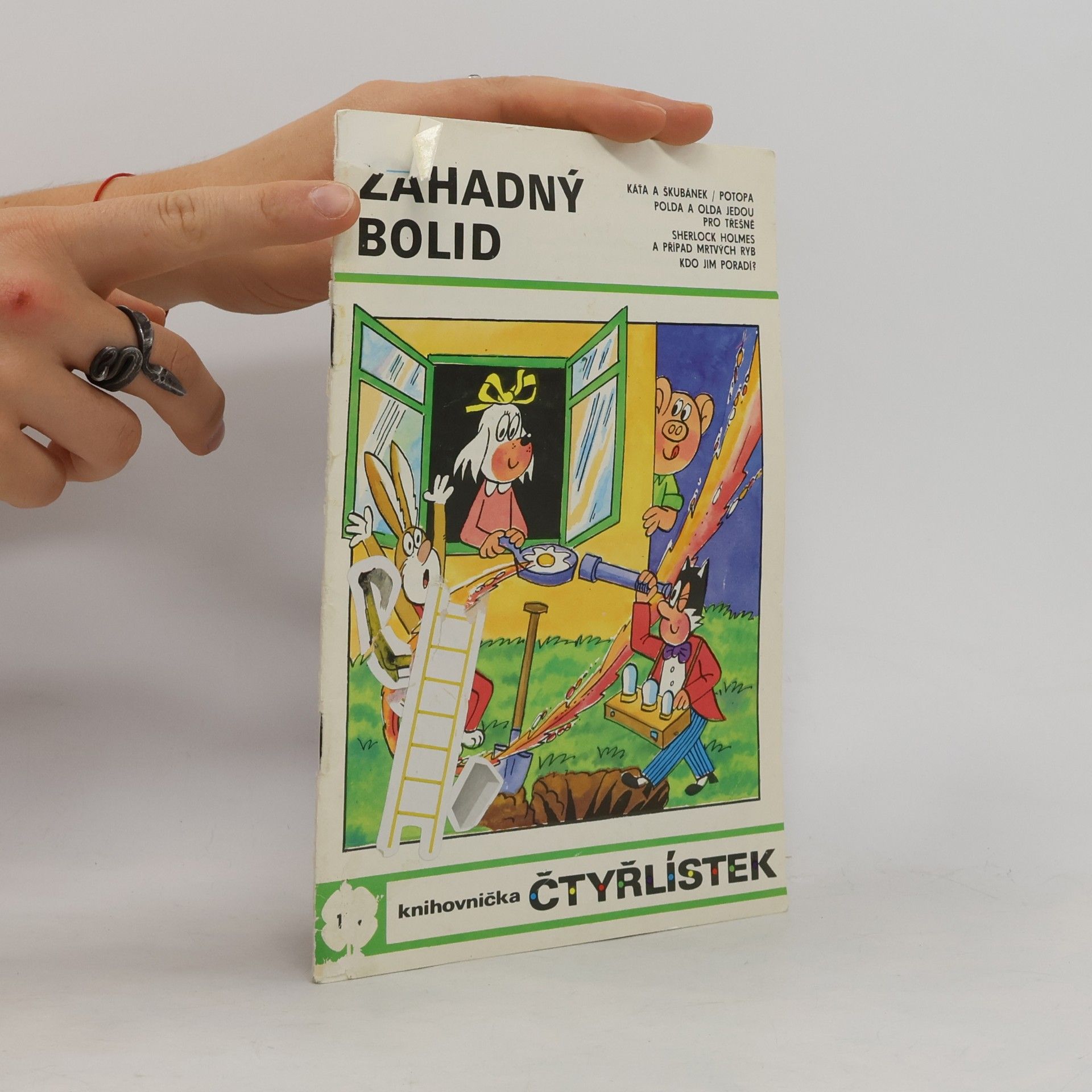 Jaroslav Němeček Čtyřlístek 124. Záhadný bolid