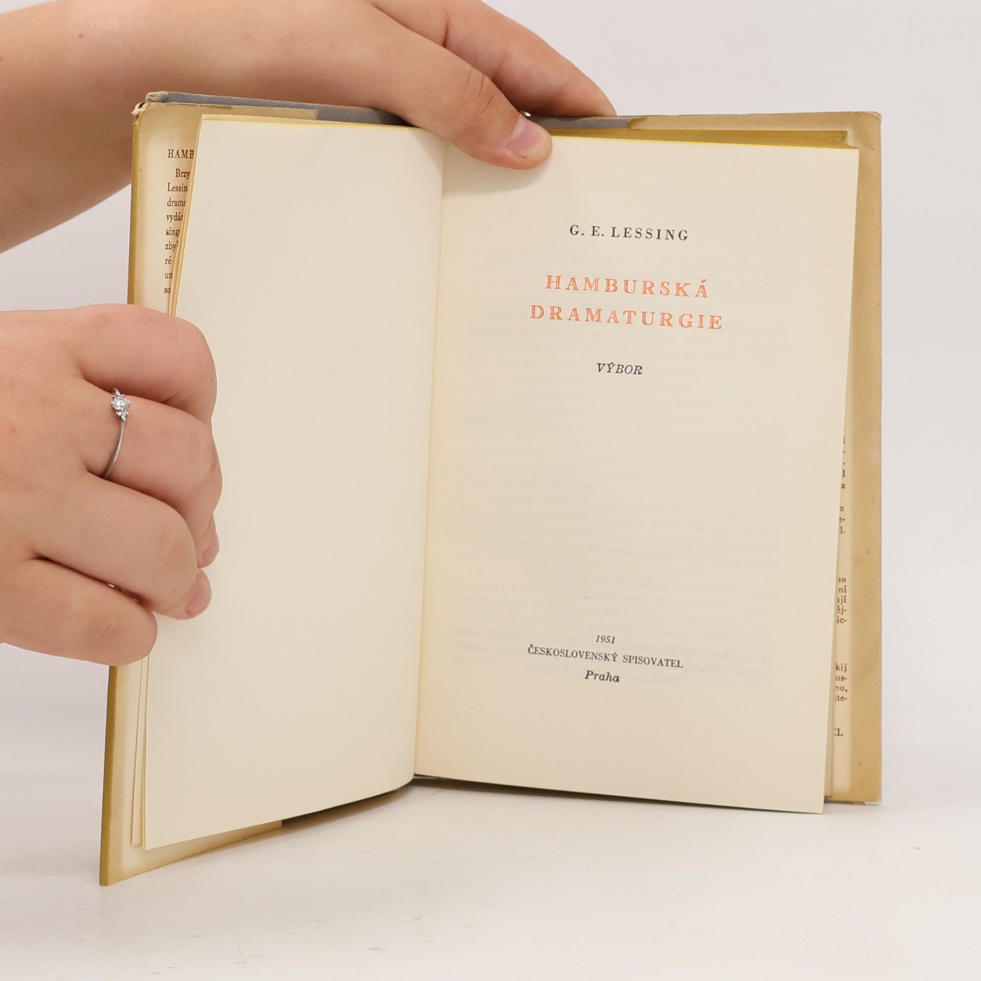 Gotthold Ephraim Lessing Hamburská dramaturgie