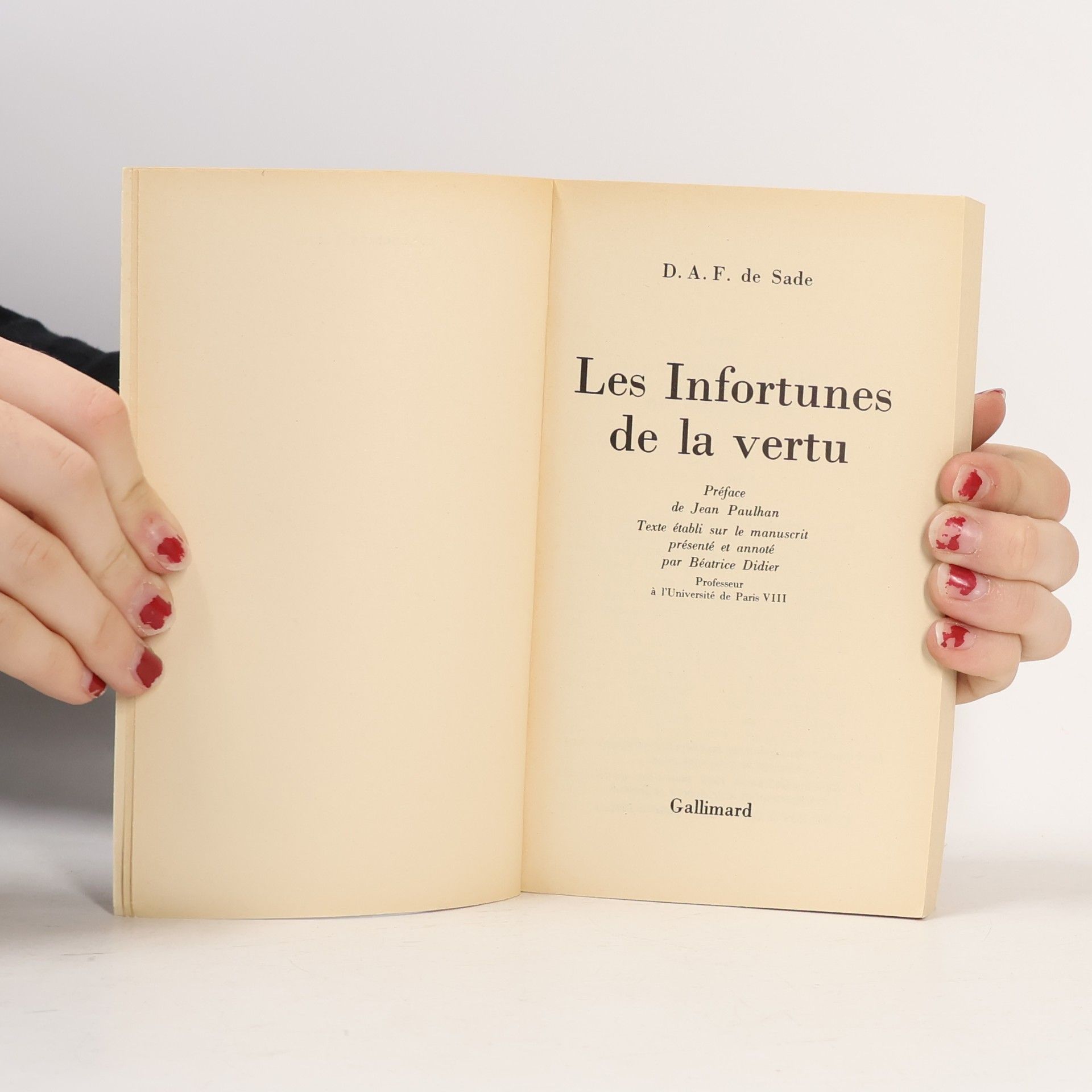 Sade Les infortunes de la vertu