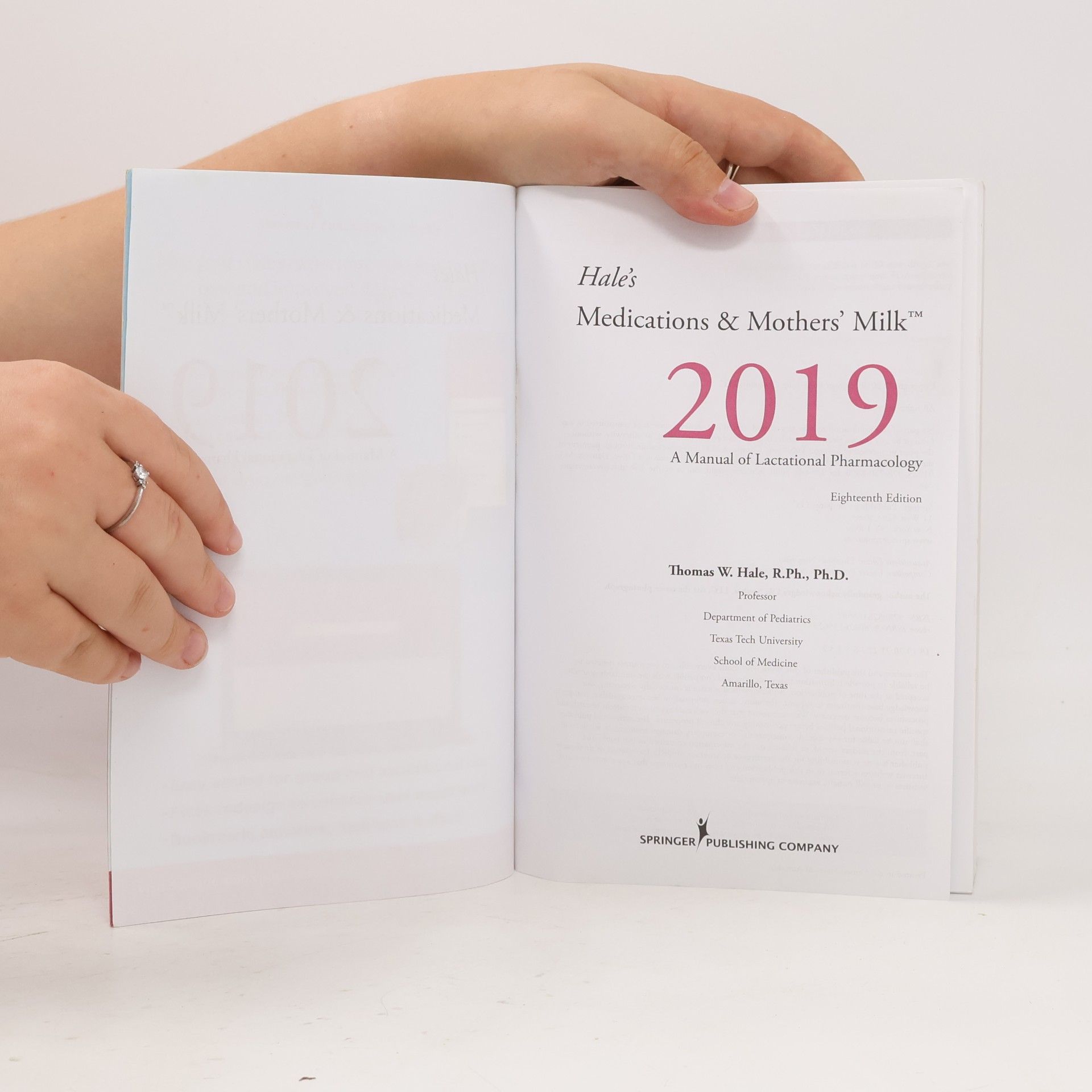 Thomas Wright Hale Hale's Medications & Mothers' Milk 2019