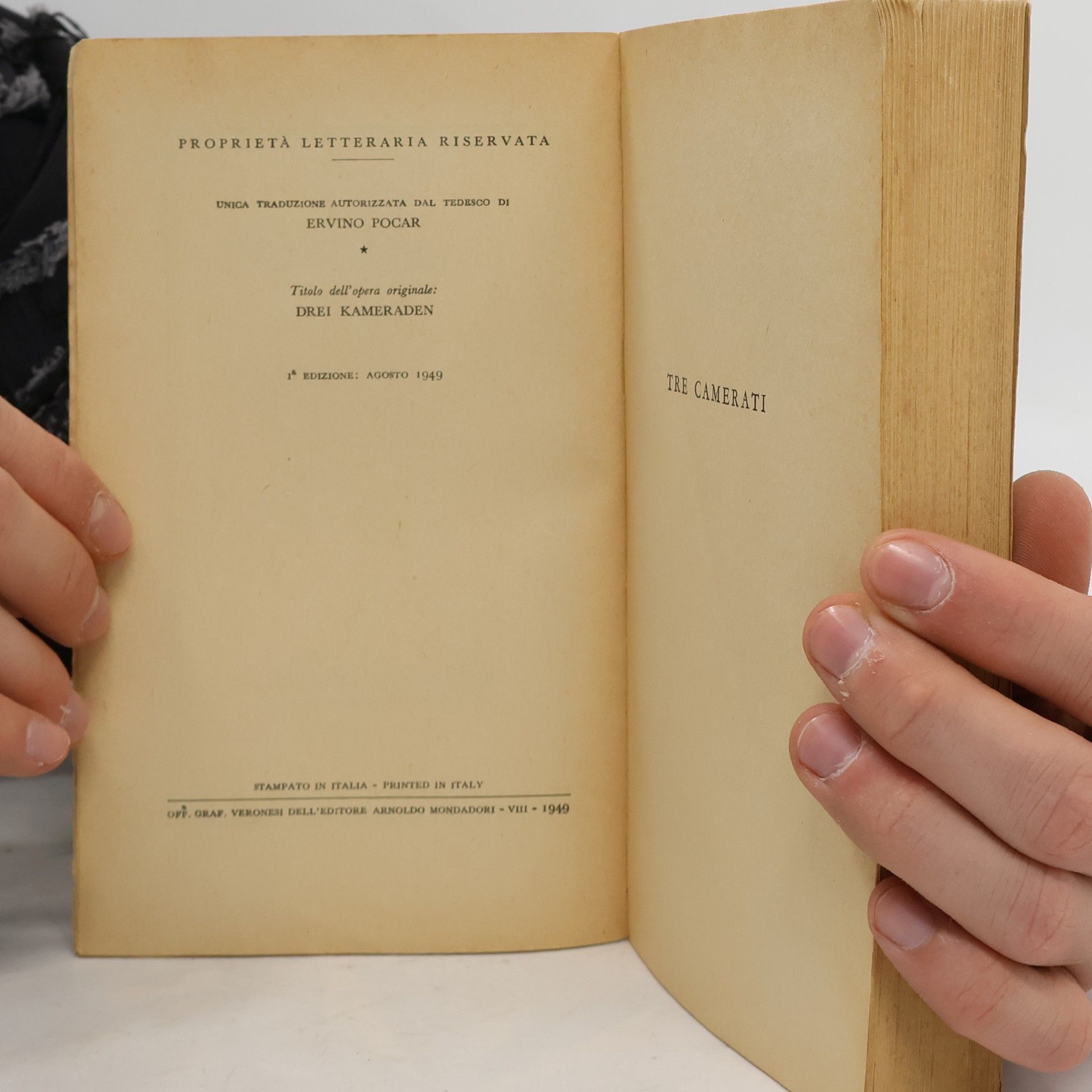 Erich Maria Remarque Tre Camerati