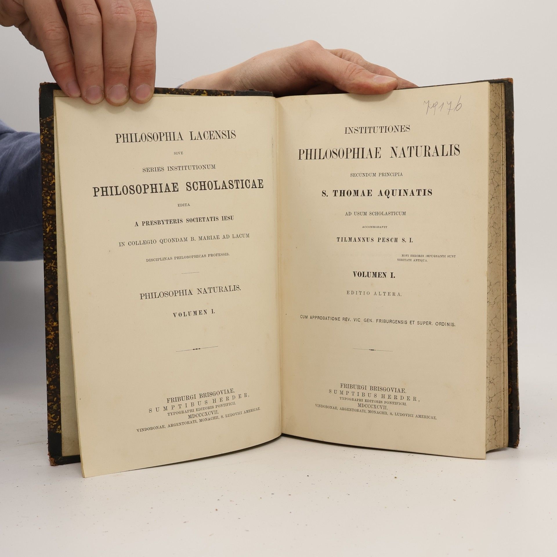 Tilmann Pesch Institutiones Philosophiae Naturalis secundum principia S. Thomae Aquinatis
