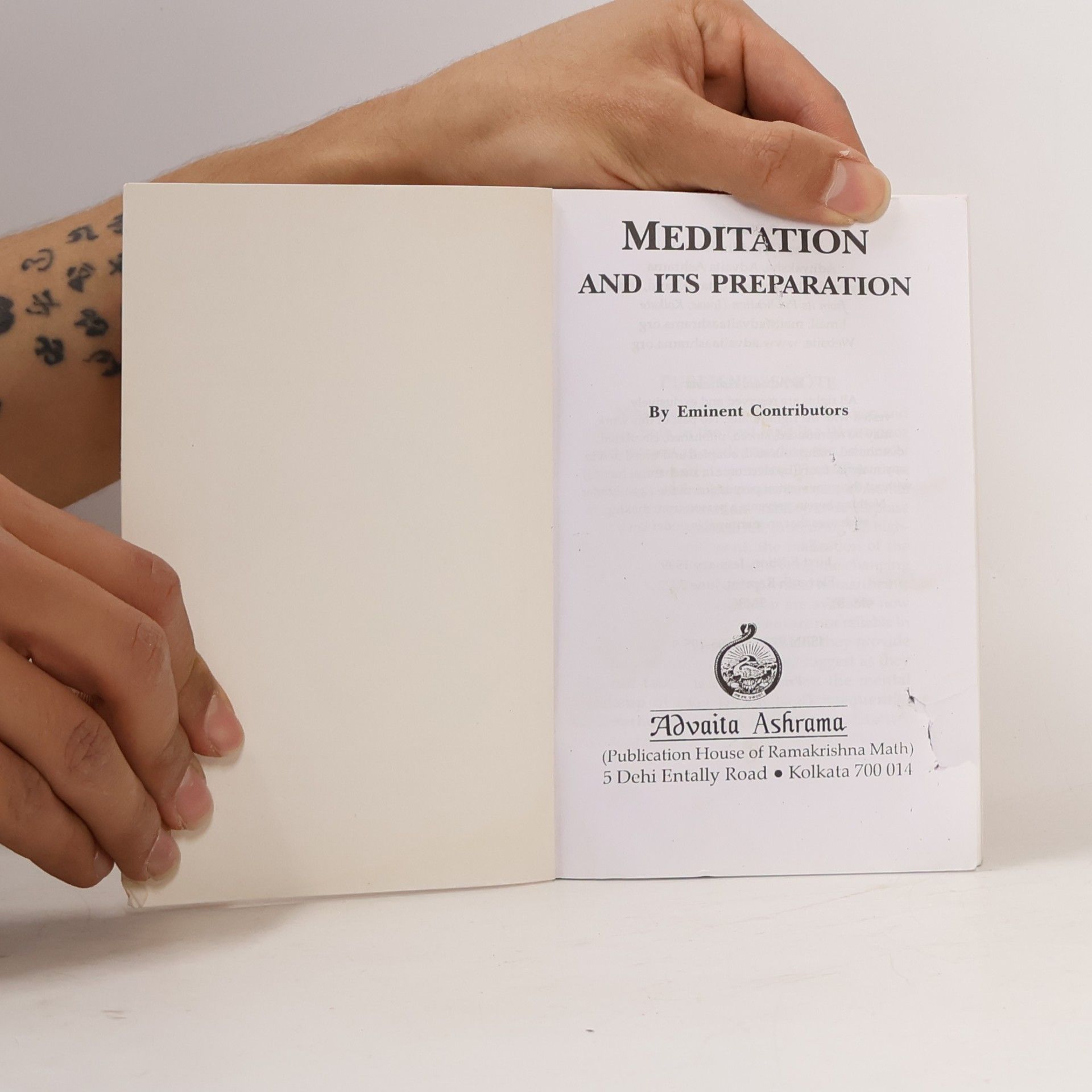 Senior Swamis of the Ramakrishna Order Meditation and its Preparation