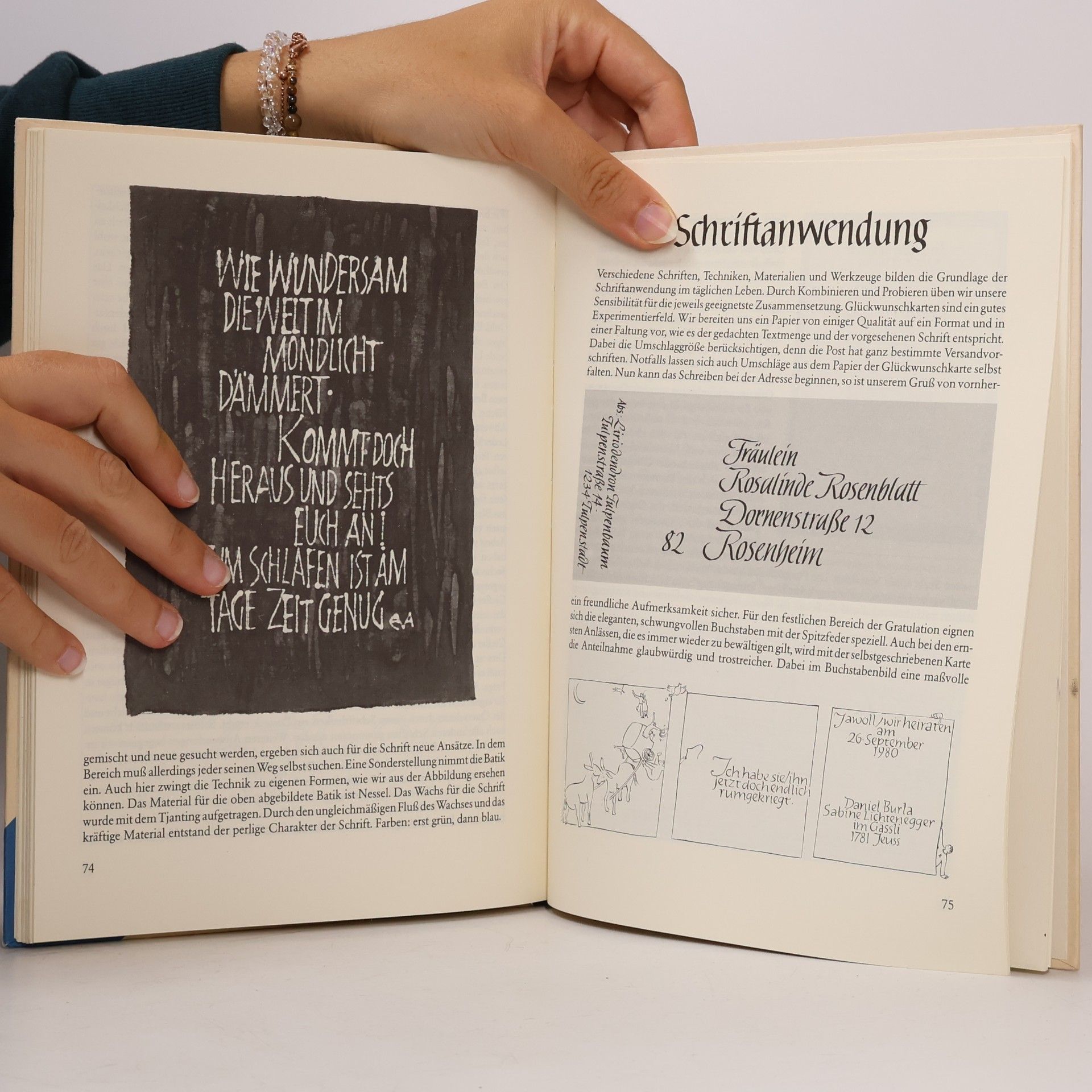 Sabine Burla Schrift schreiben