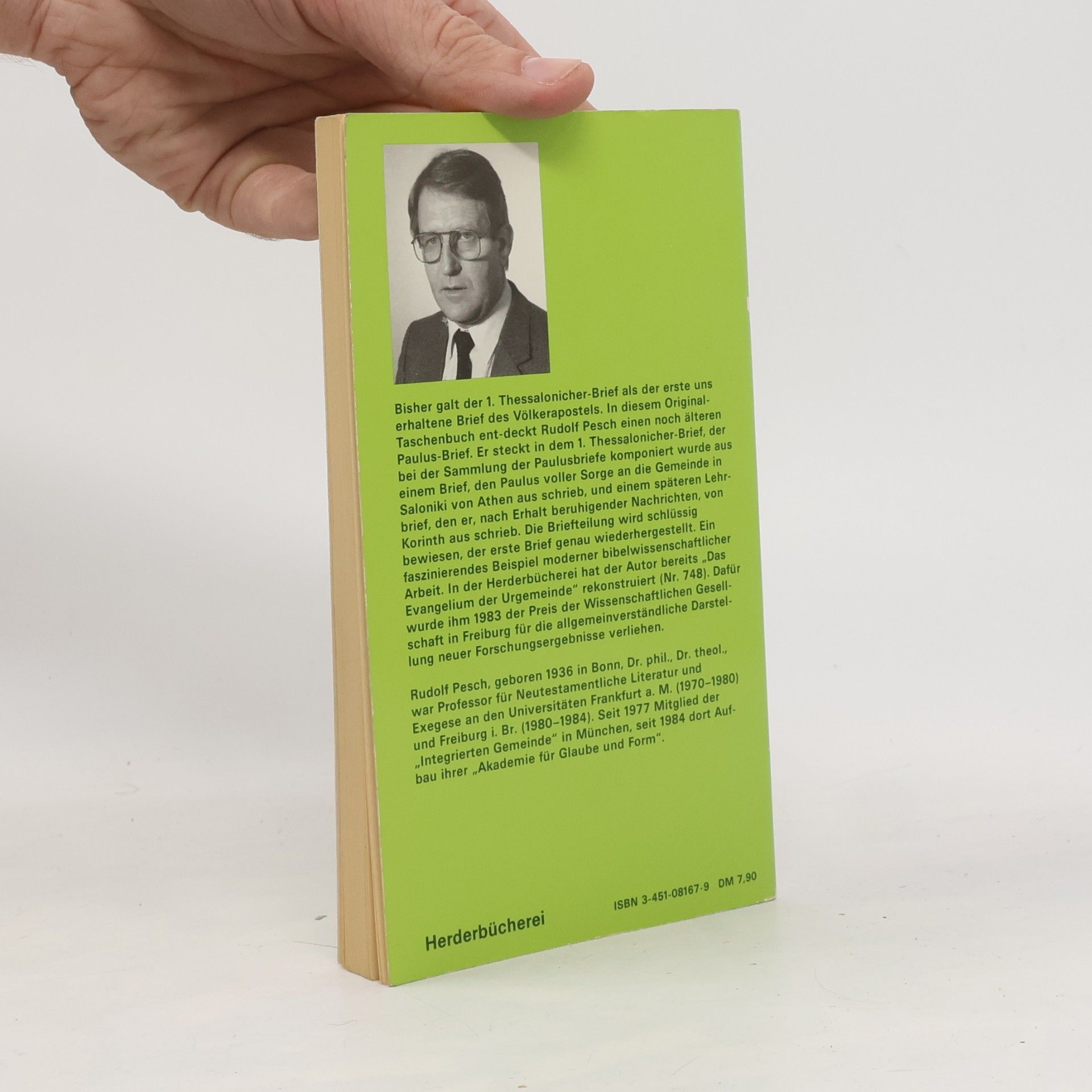 Rudolf Pesch Die Entdeckung des ältesten Paulus-Briefes