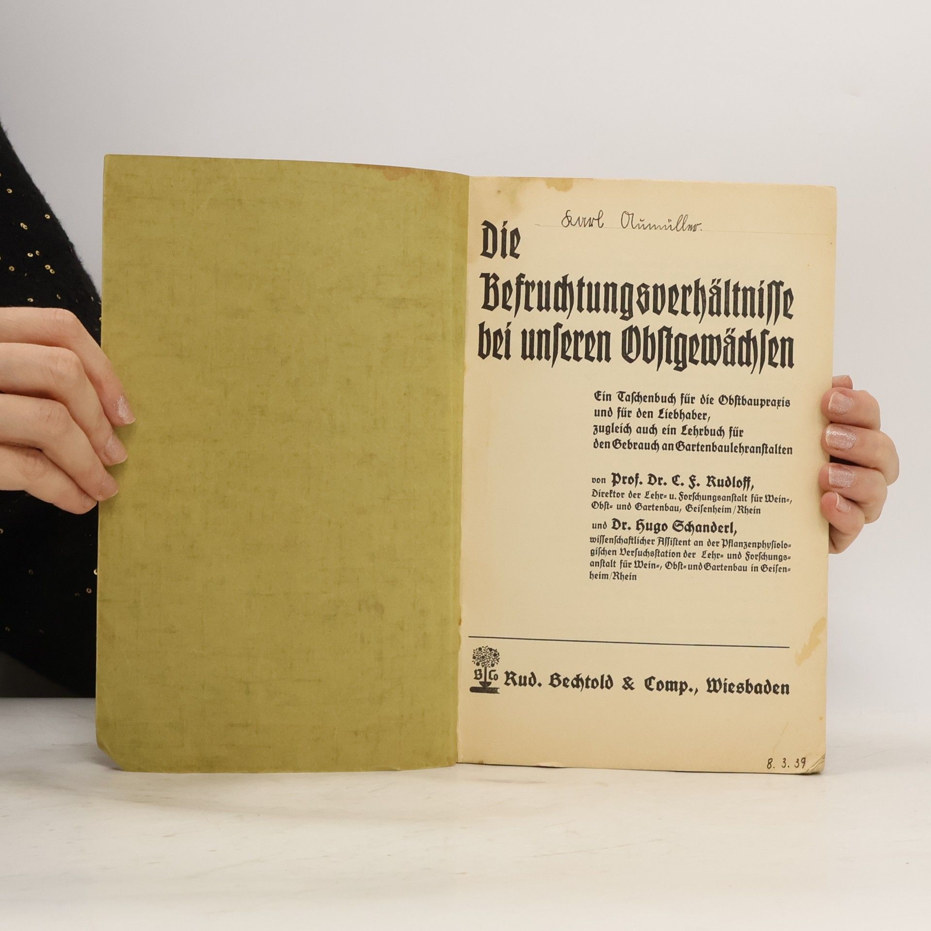 C. F. Rudloff Die Befruchtungsverhältnisse bei unseren Obstgewächsen