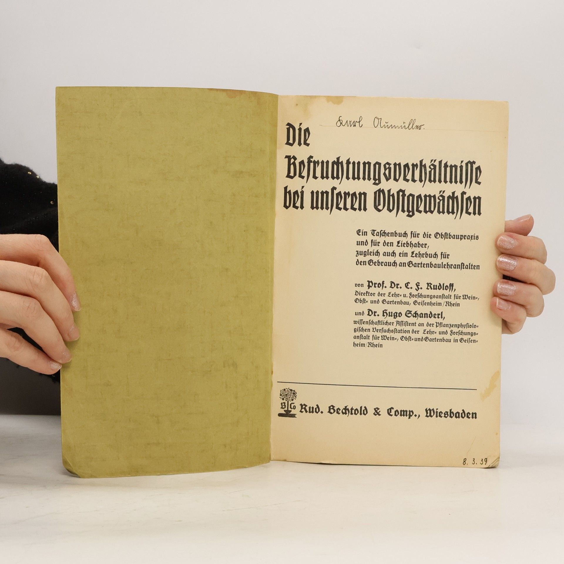 C. F. Rudloff Die Befruchtungsverhältnisse bei unseren Obstgewächsen