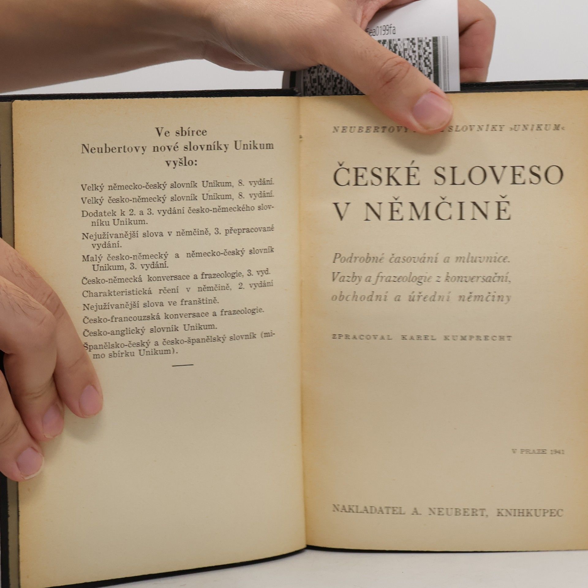 Karel Kumprecht České sloveso v němčině. Podrobné časování a mluvnice