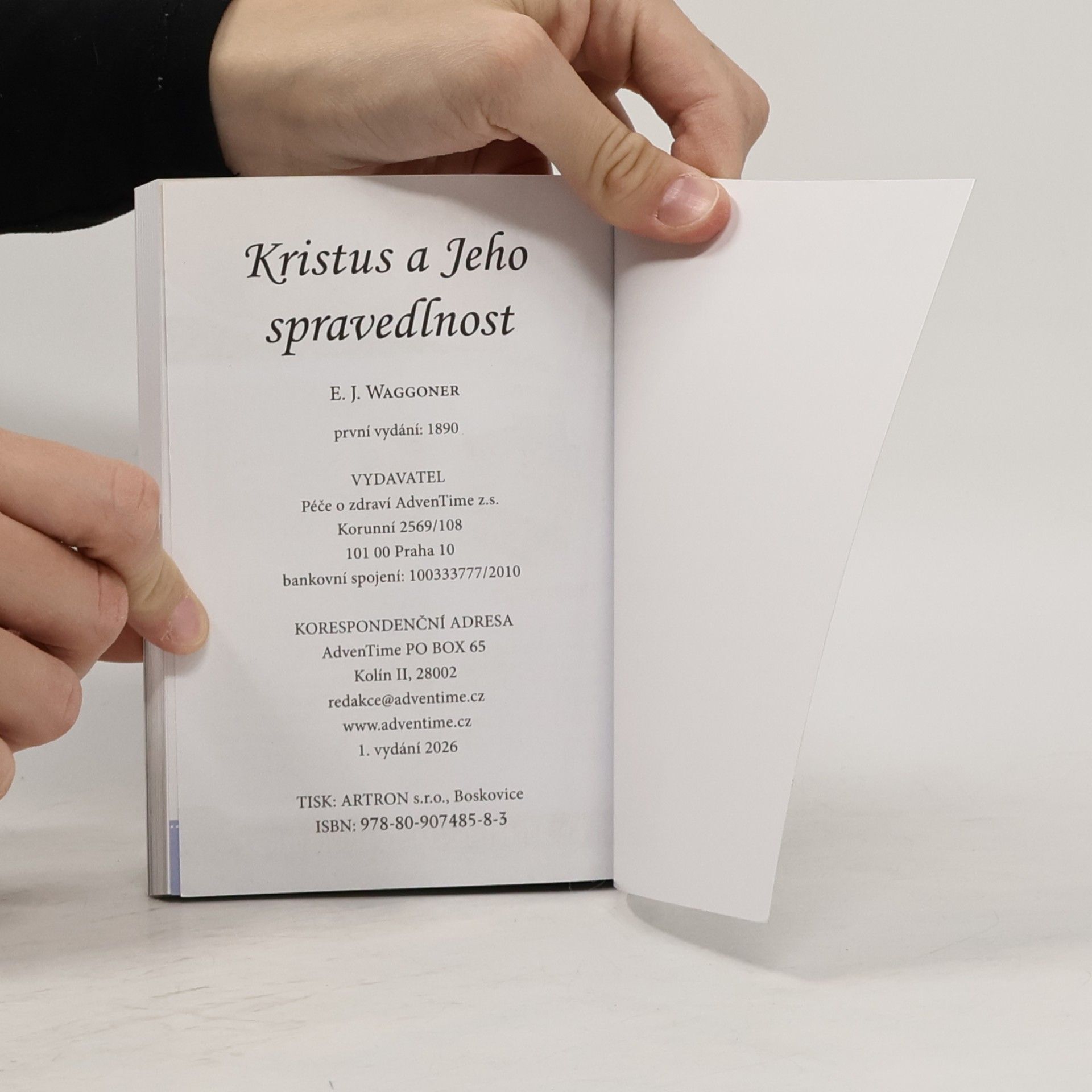 E. J. Waggoner Kristus a jeho spravedlnost