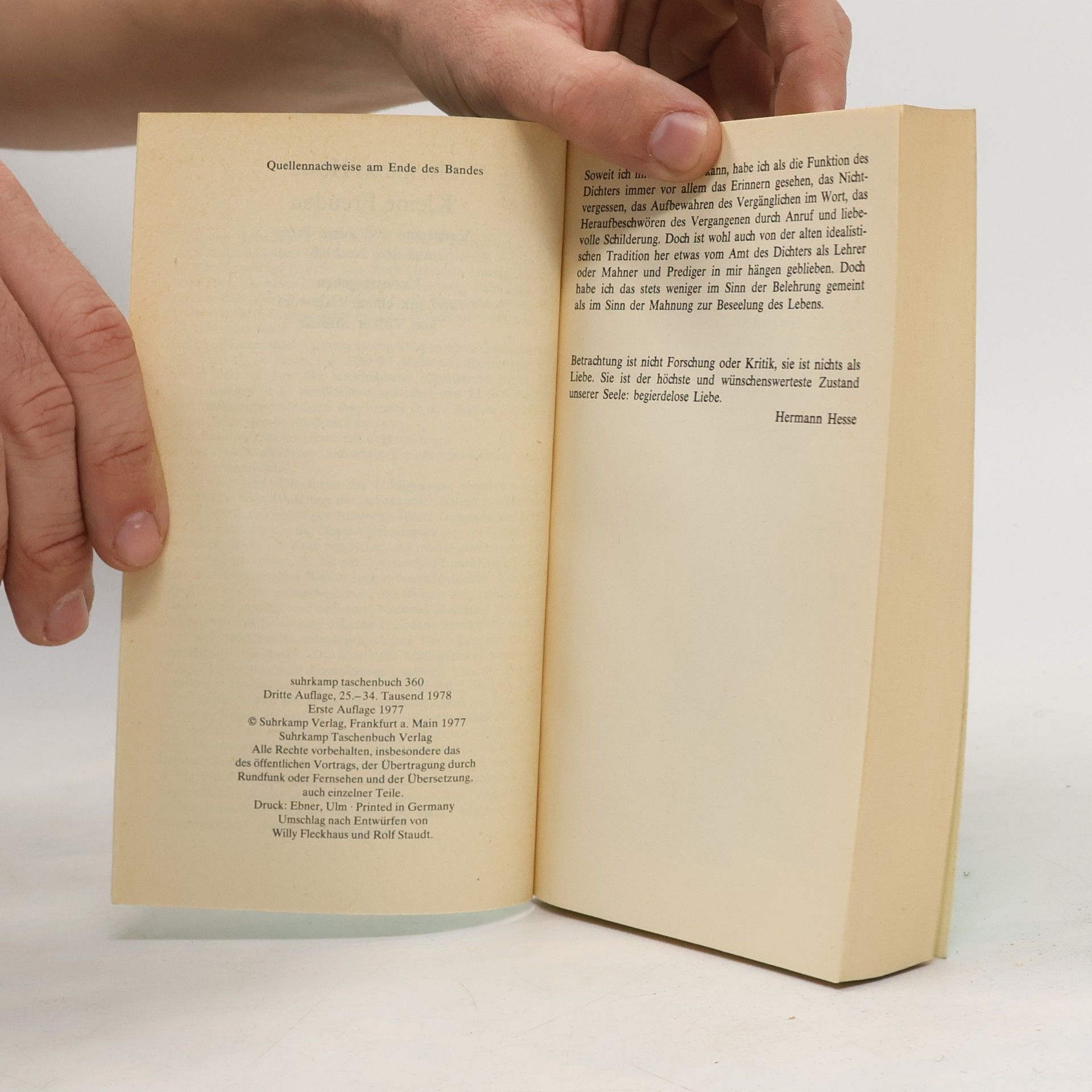 Hermann Hesse Kleine Freuden