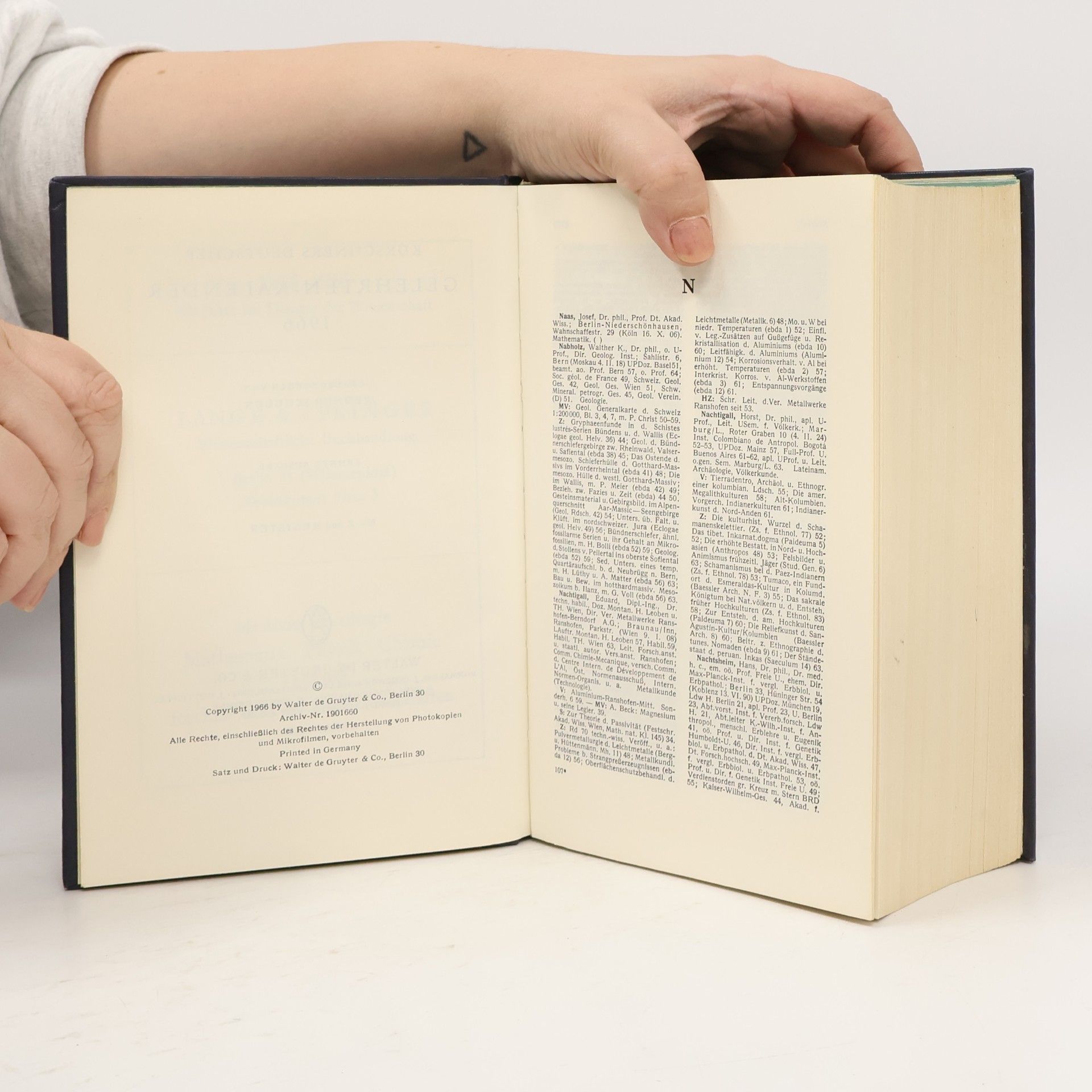 Kolektiv autorů Kürschners Deutscher Gelehrten-Kalender 1966 O-Z und Register