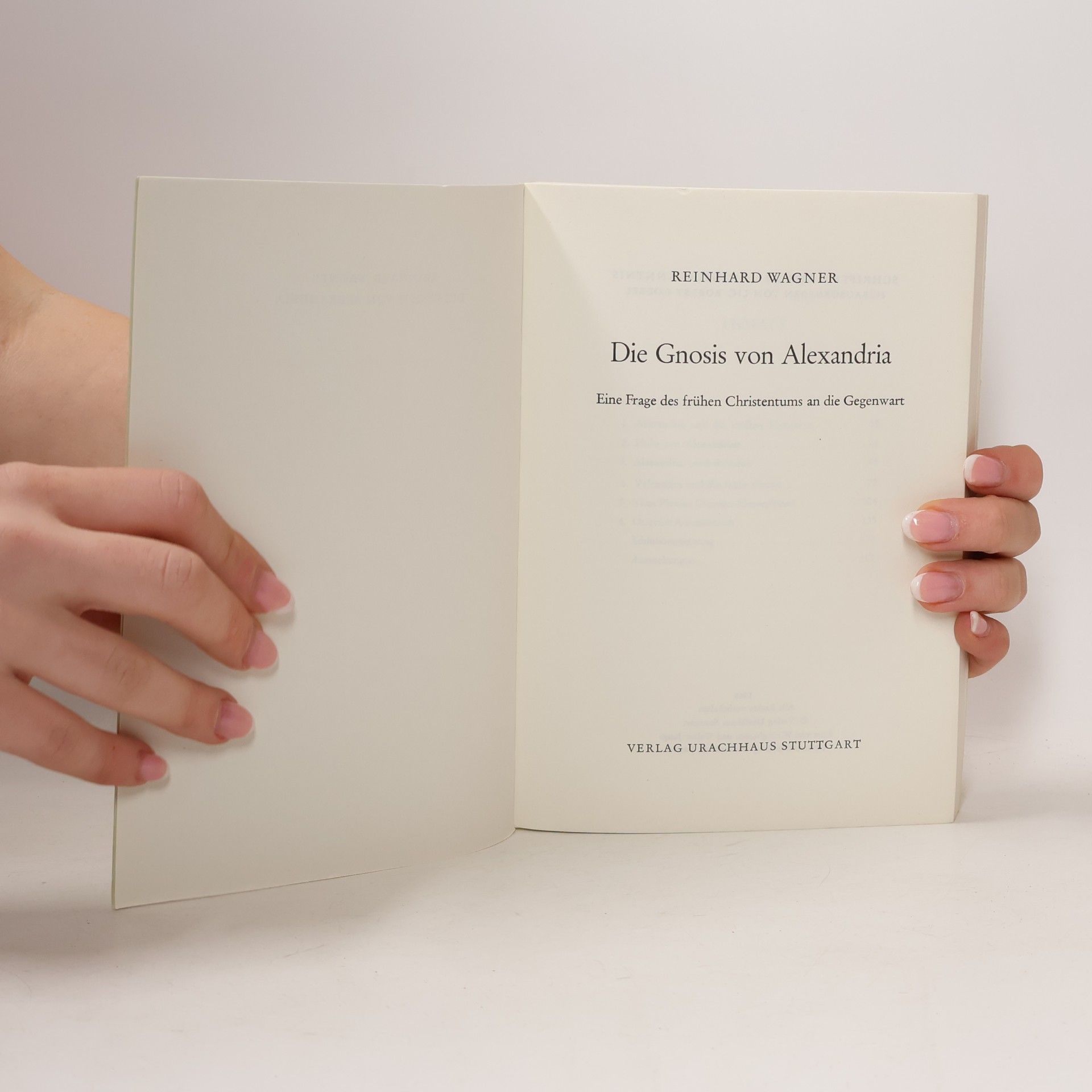Reinhard Wagner Die Gnosis von Alexandria