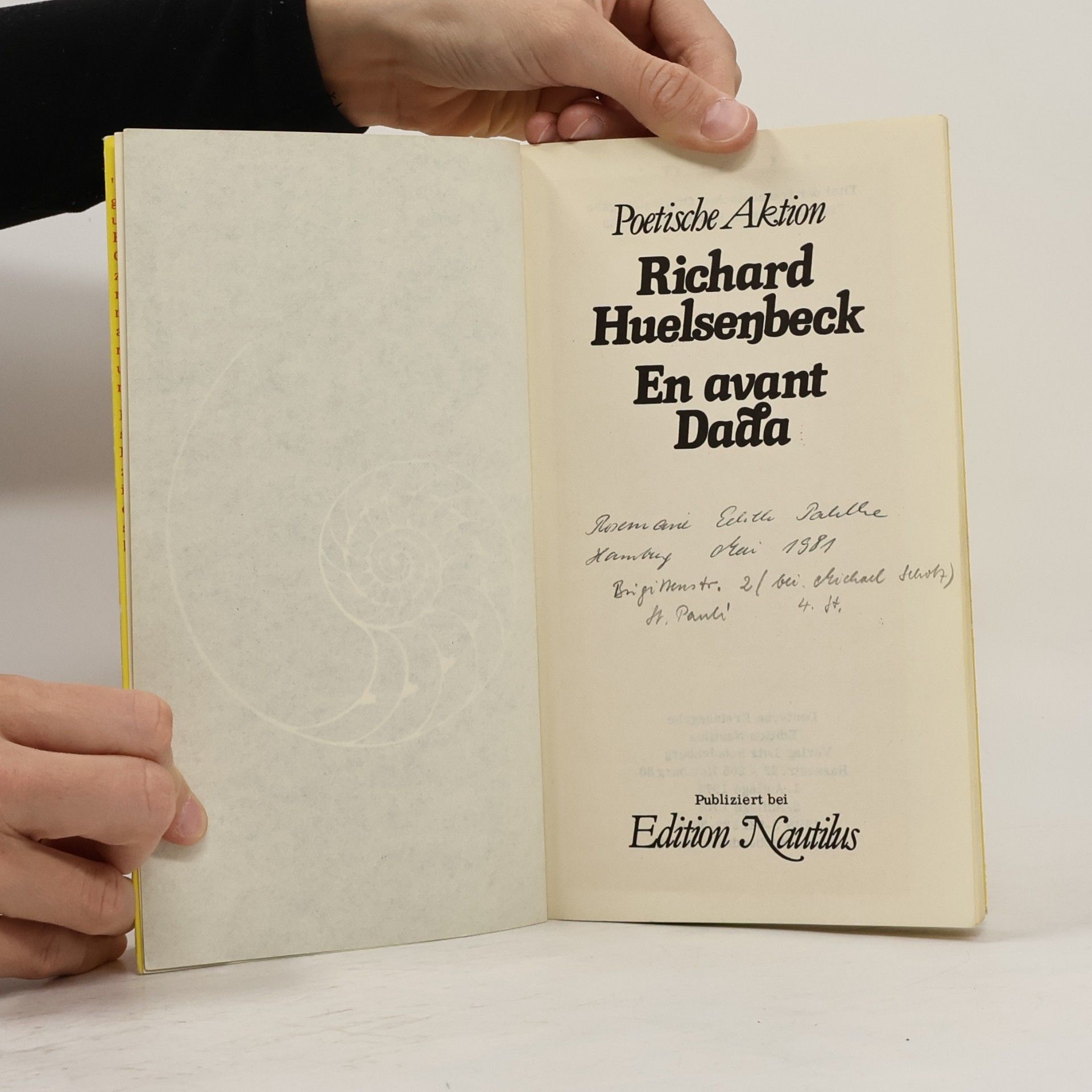 Richard Huelsenbeck En avant dada
